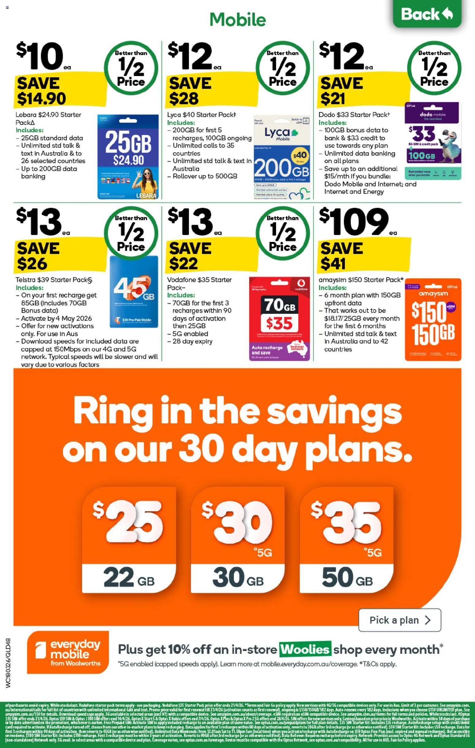 Woolworths catalogue - valid from 01.04.2026 | Page: 50 | Products: Date, Mobile