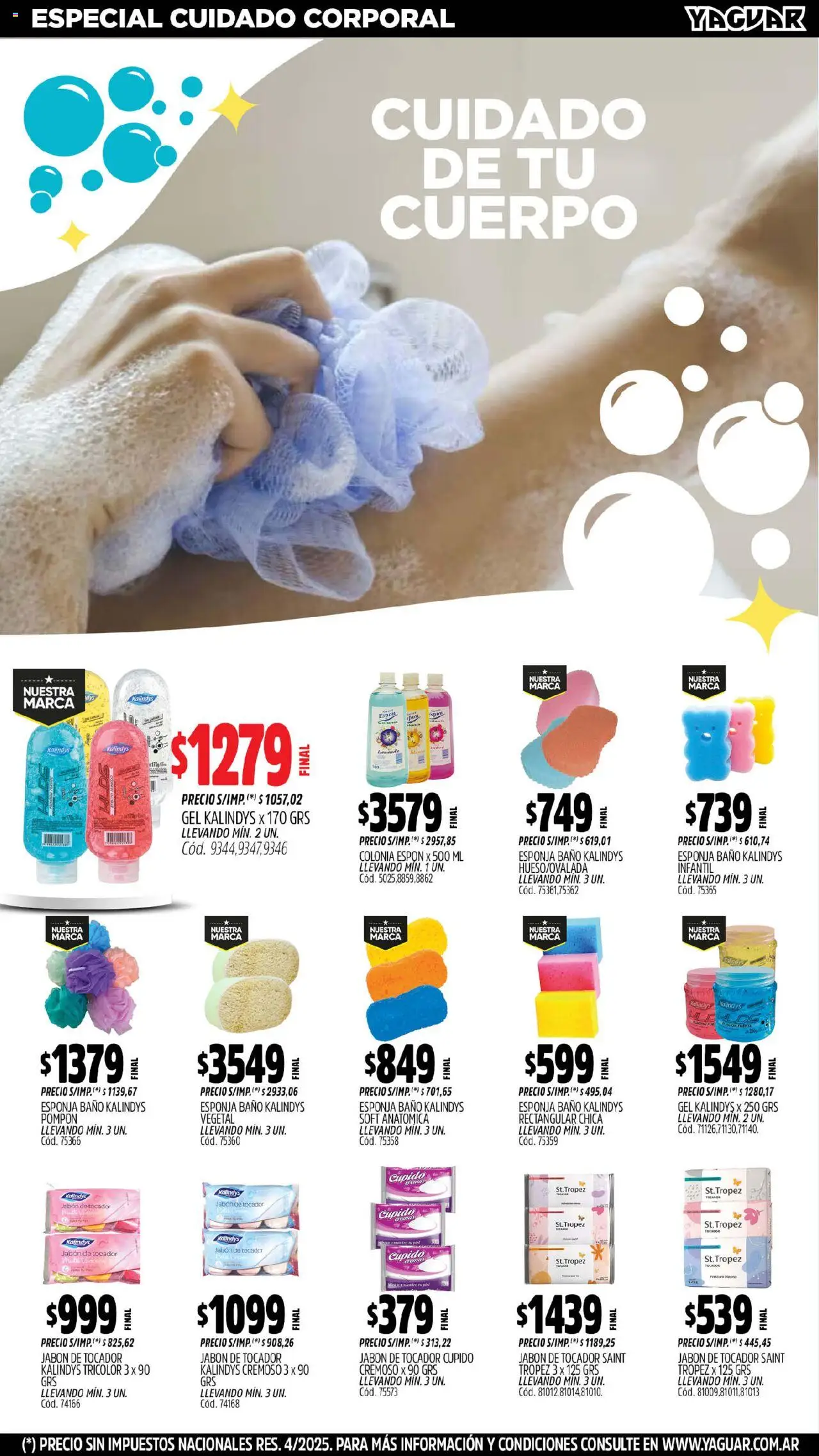 Yaguar - Moreno │ válido desde el 04.08.2025 | Página: 24 | Productos: Baño, Fuente, Jabón, Esponja