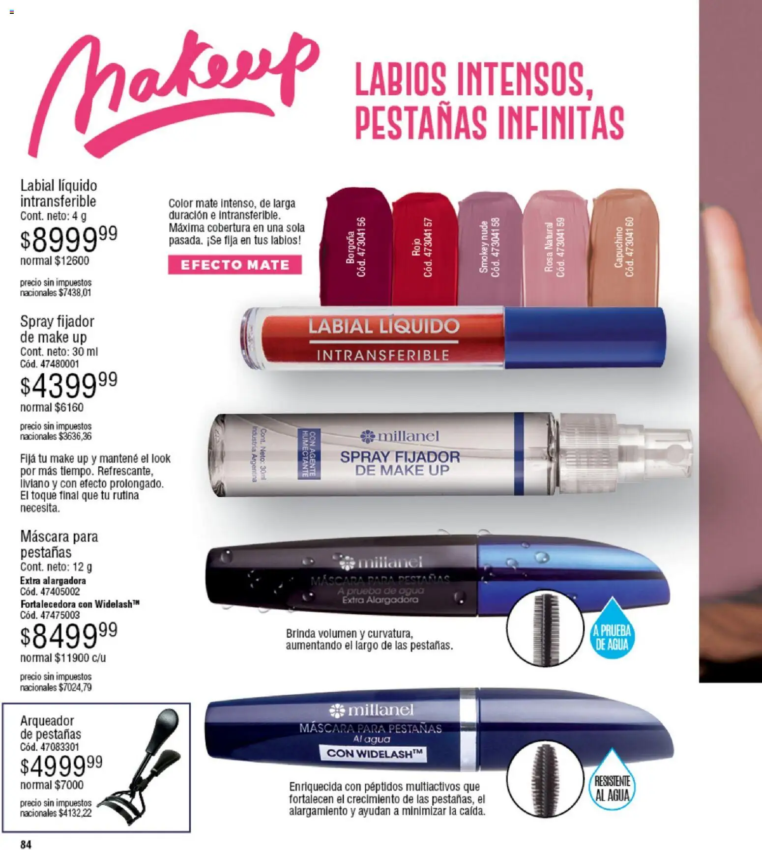 Millanel - Catálogo │ válido desde el 05.01.2026 | Página: 84 | Productos: Mate, Máscara, Fijador, Agua