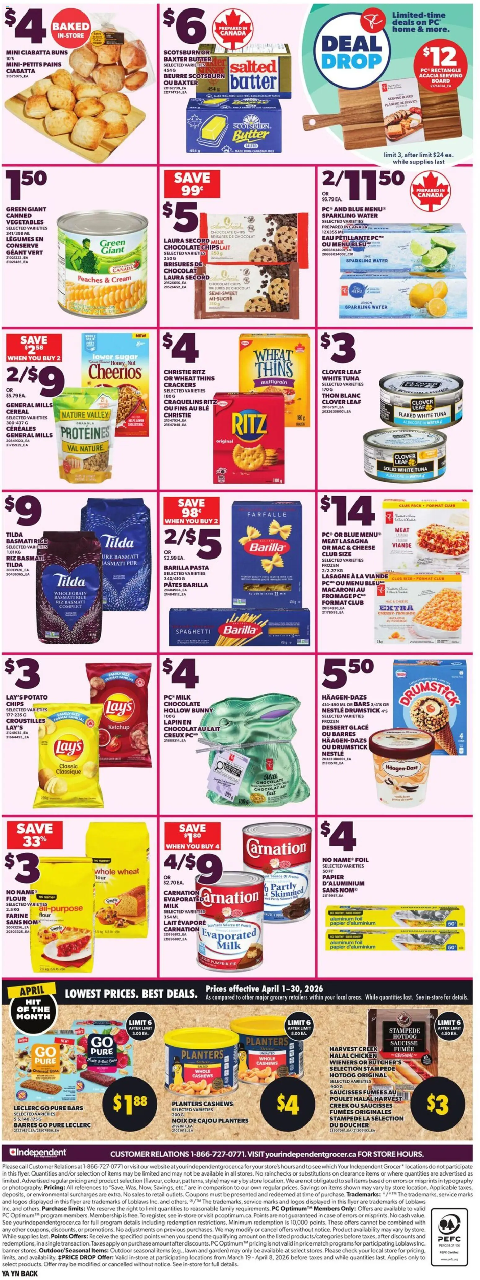 Independent Grocer flyer valid from 02.04.2026 | Page: 2 | Products: Rice, Pasta, PC, Case