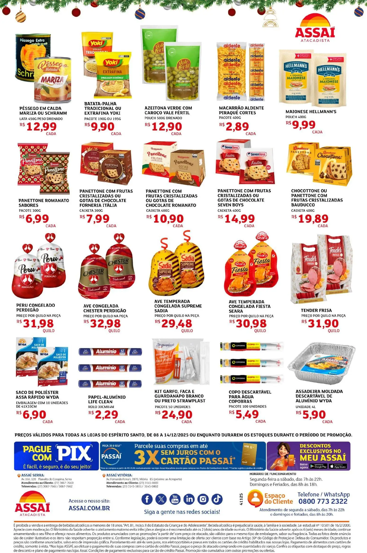 Assaí Atacadista Folheto - válido de 08.12.2025 | Página: 2 | Produtos: Rolo, Cama, Chester perdigão, Assadeira