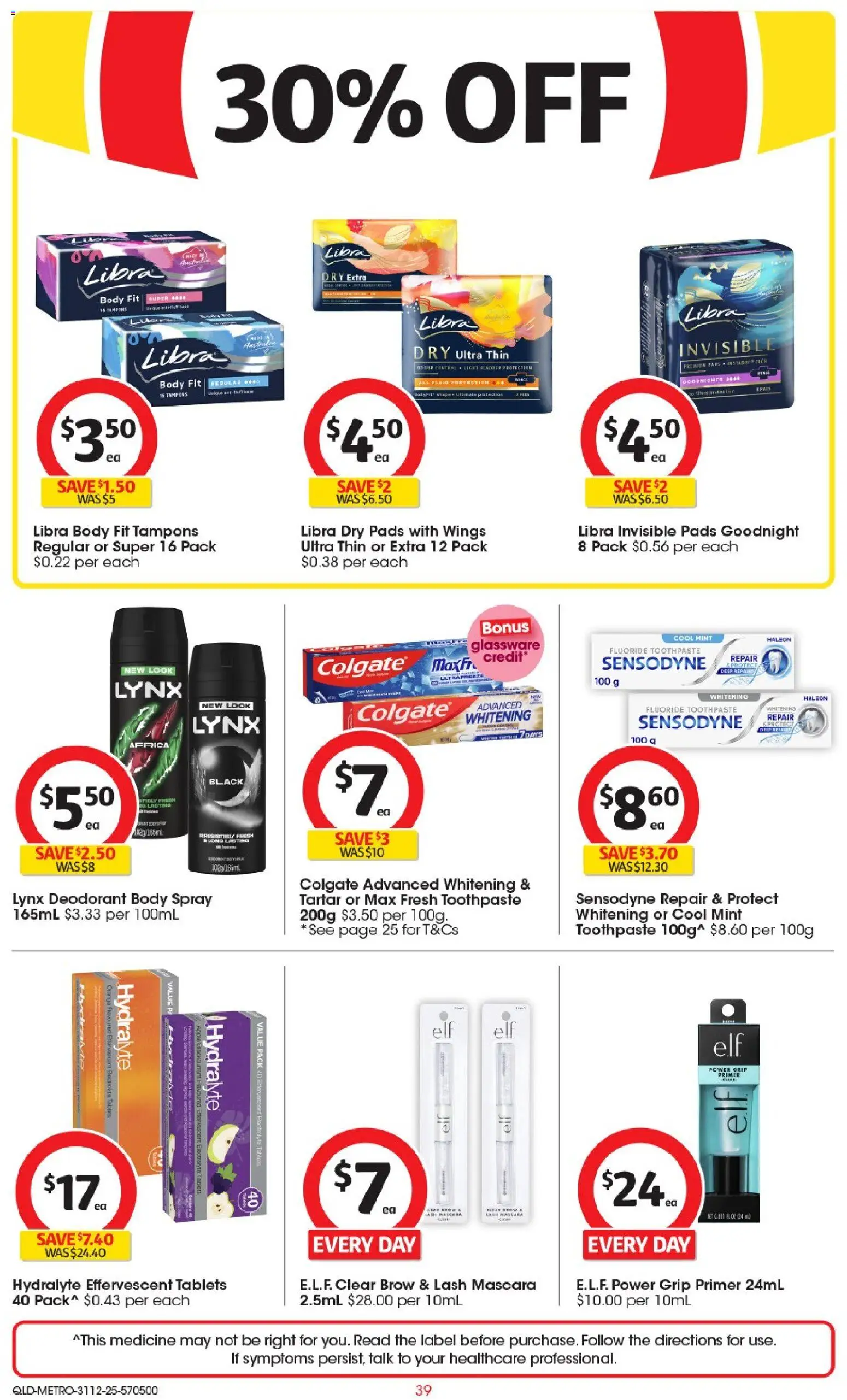 Coles catalogue - valid from 31.12.2025 | Page: 40 | Products: Mascara, Glassware, Deodorant, Toothpaste