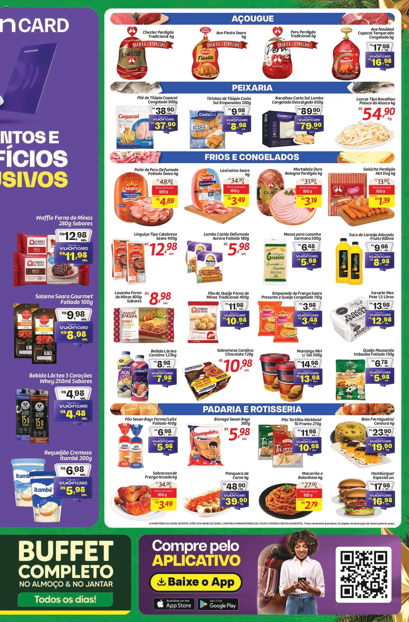 Comper Folheto - válido de 08.12.2025 | Página: 3 | Produtos: Bacalhau, Pão, Chocolate, Peito de peru