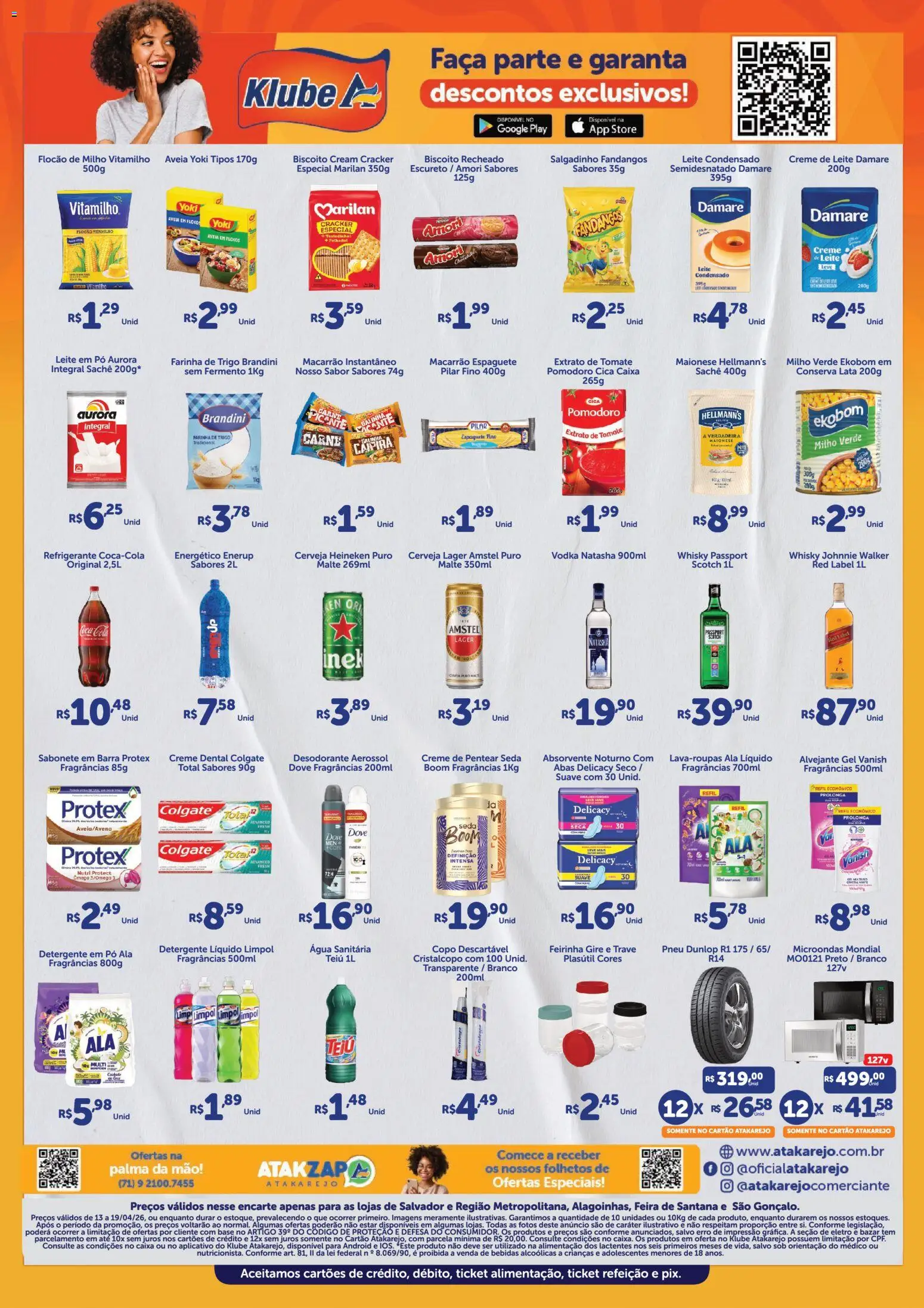 Atakarejo Folheto - válido de 13.04.2026 | Página: 2 | Produtos: Pó, Caixa, Cerveja Heineken, Carne