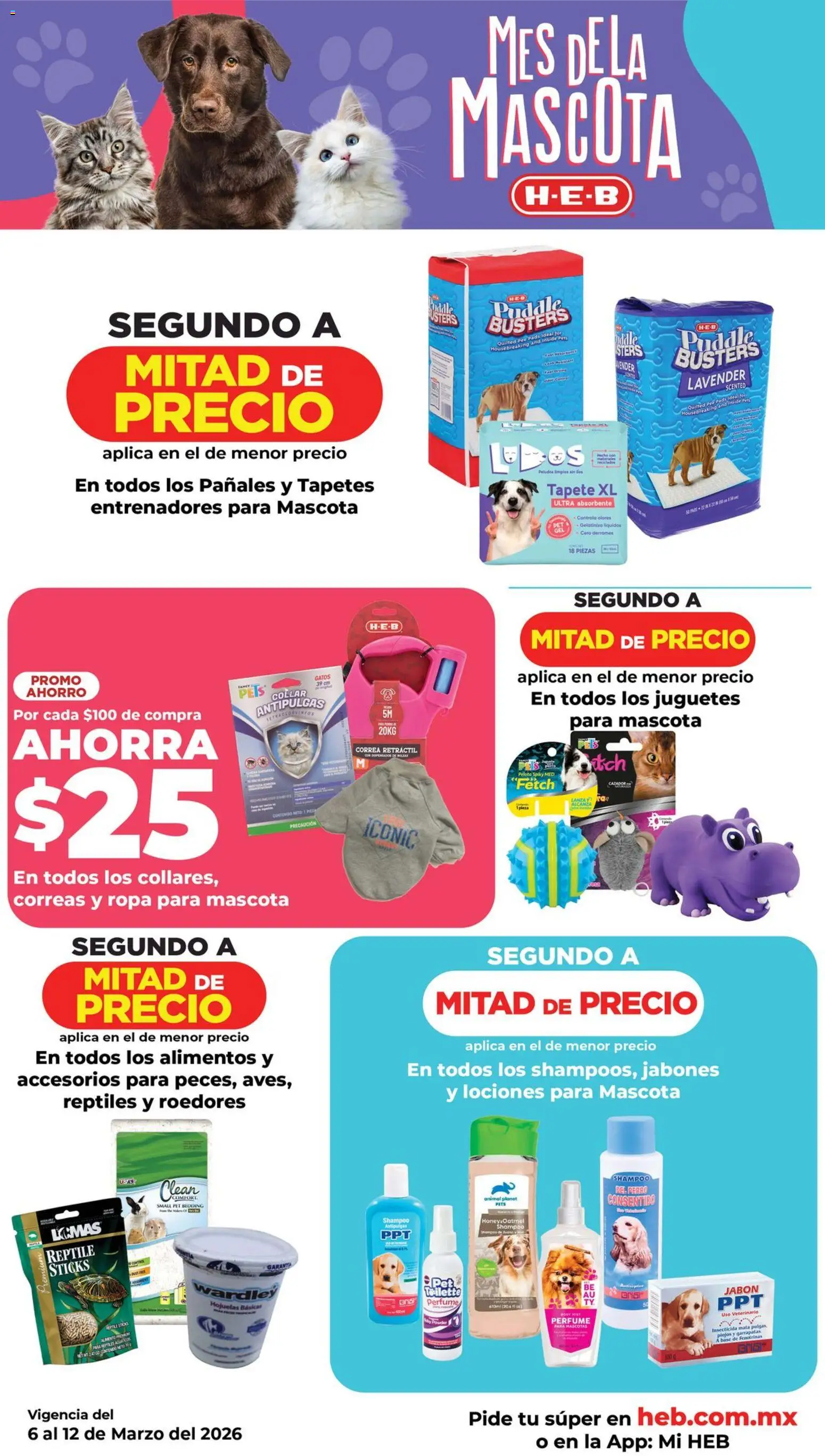 Nuevas ofertas de H-E-B válidas en toda la República Mexicana desde el 06.03.2026. ¡Encuentra las mejores ofertas en H-E-B folleto! | Página: 10 | Productos: Collar, Tapete, Perfume, Jabón