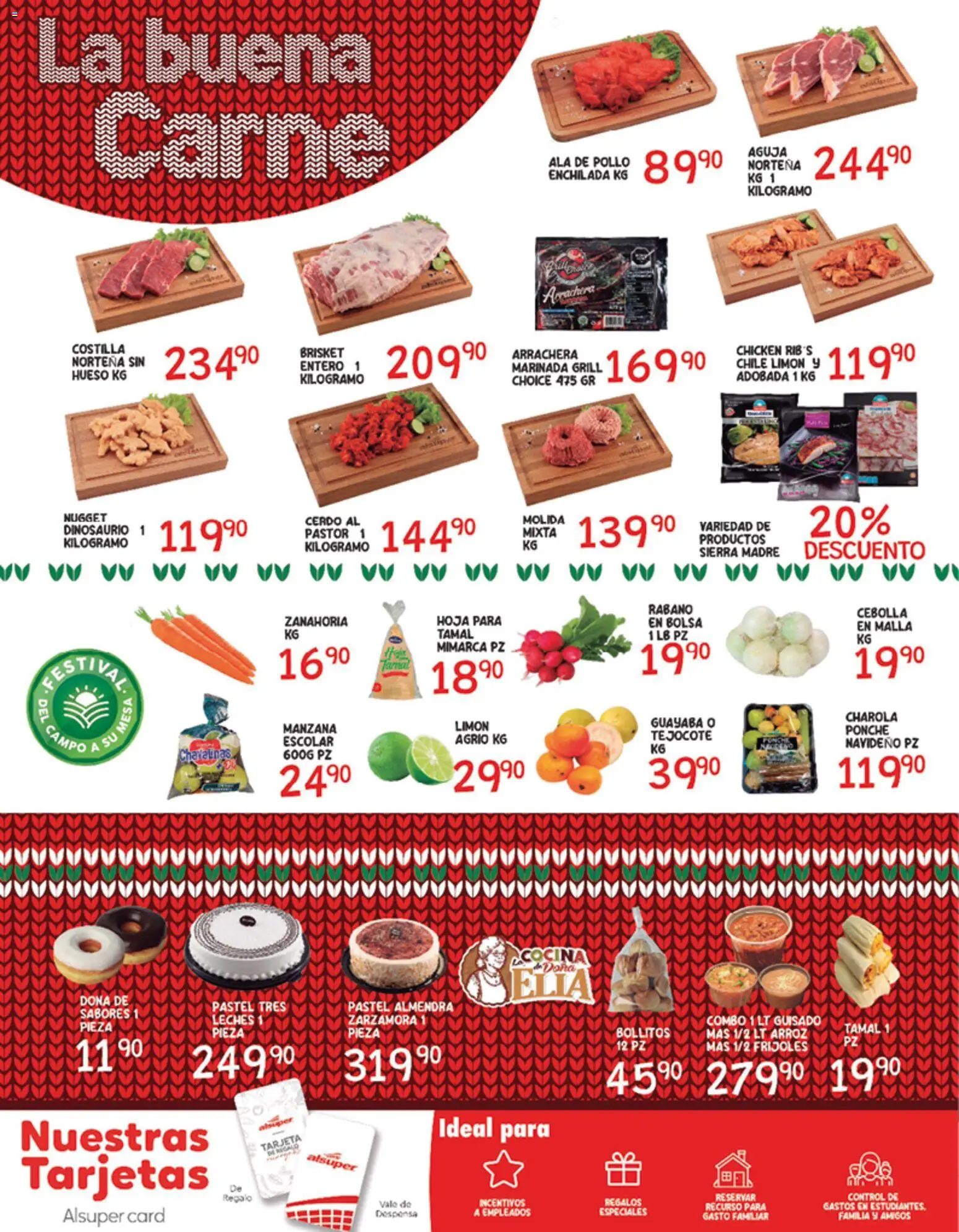 Nuevas ofertas de Alsuper válidas en toda la República Mexicana desde el 26.12.2025. ¡Encuentra las mejores ofertas en Alsuper folleto Chihuahua Capital! | Página: 6 | Productos: Cebolla, Bolsa, Limón, Pastel