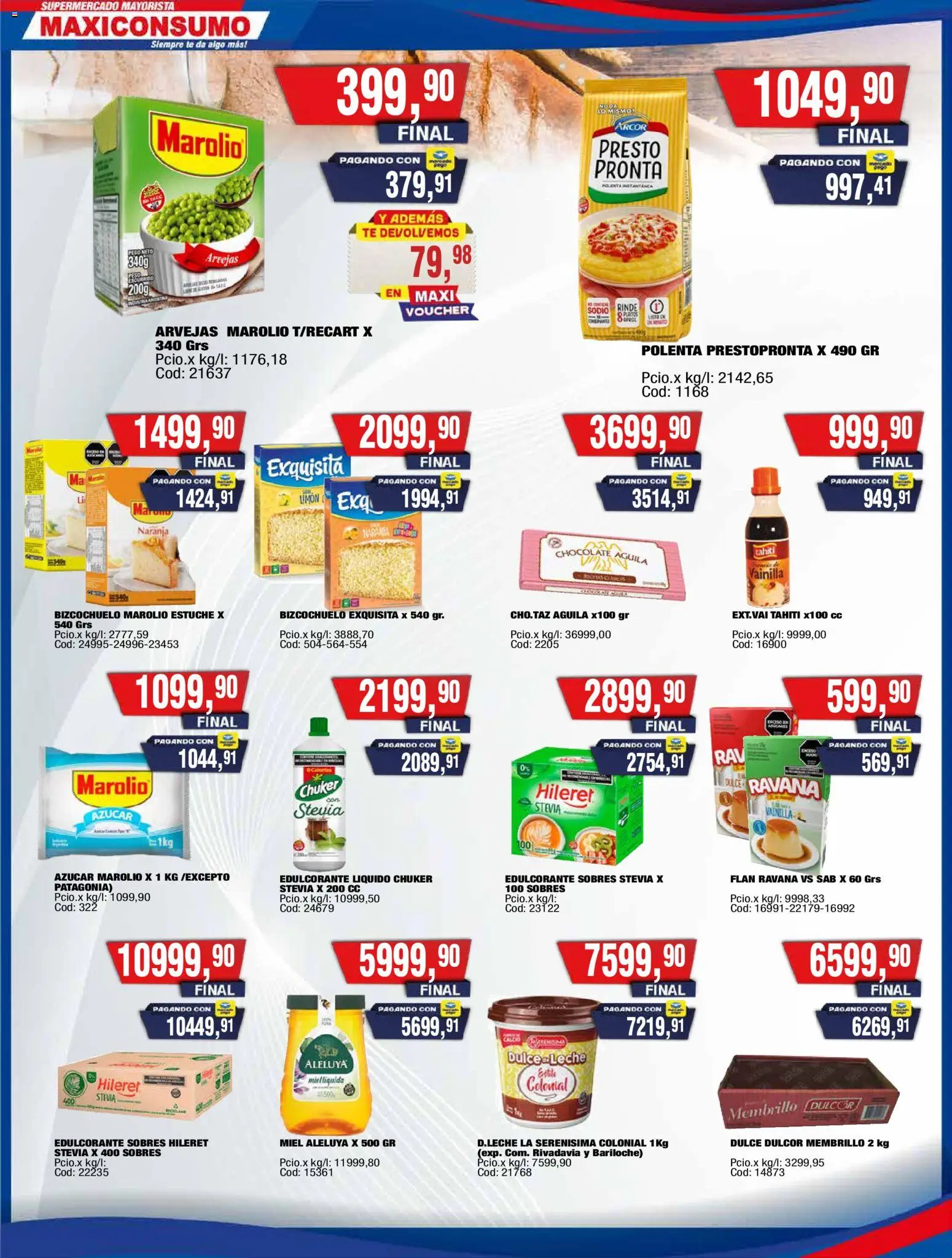 Maxiconsumo ofertas │ válido desde el 20.04.2026 | Página: 6 | Productos: Peso, Leche, Estuche, Chocolate