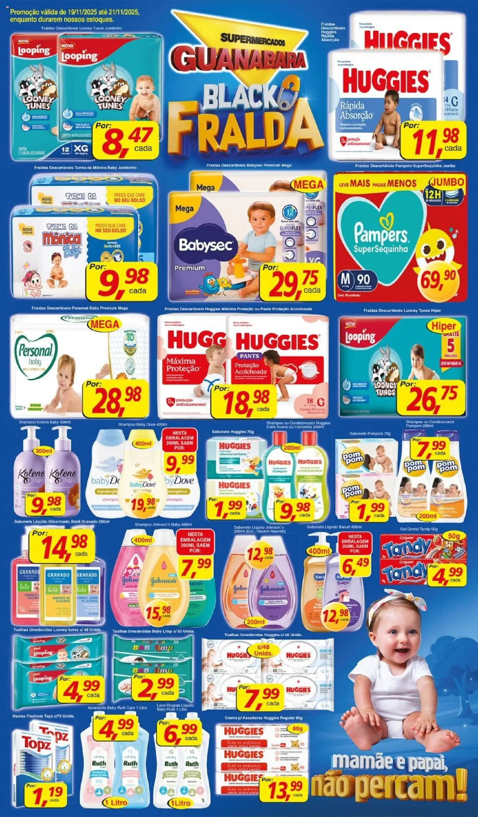 Supermercados Guanabara Folheto - válido de 19.11.2025 | Página: 12 | Produtos: Condicionador, Óleo, Creme, Fraldas