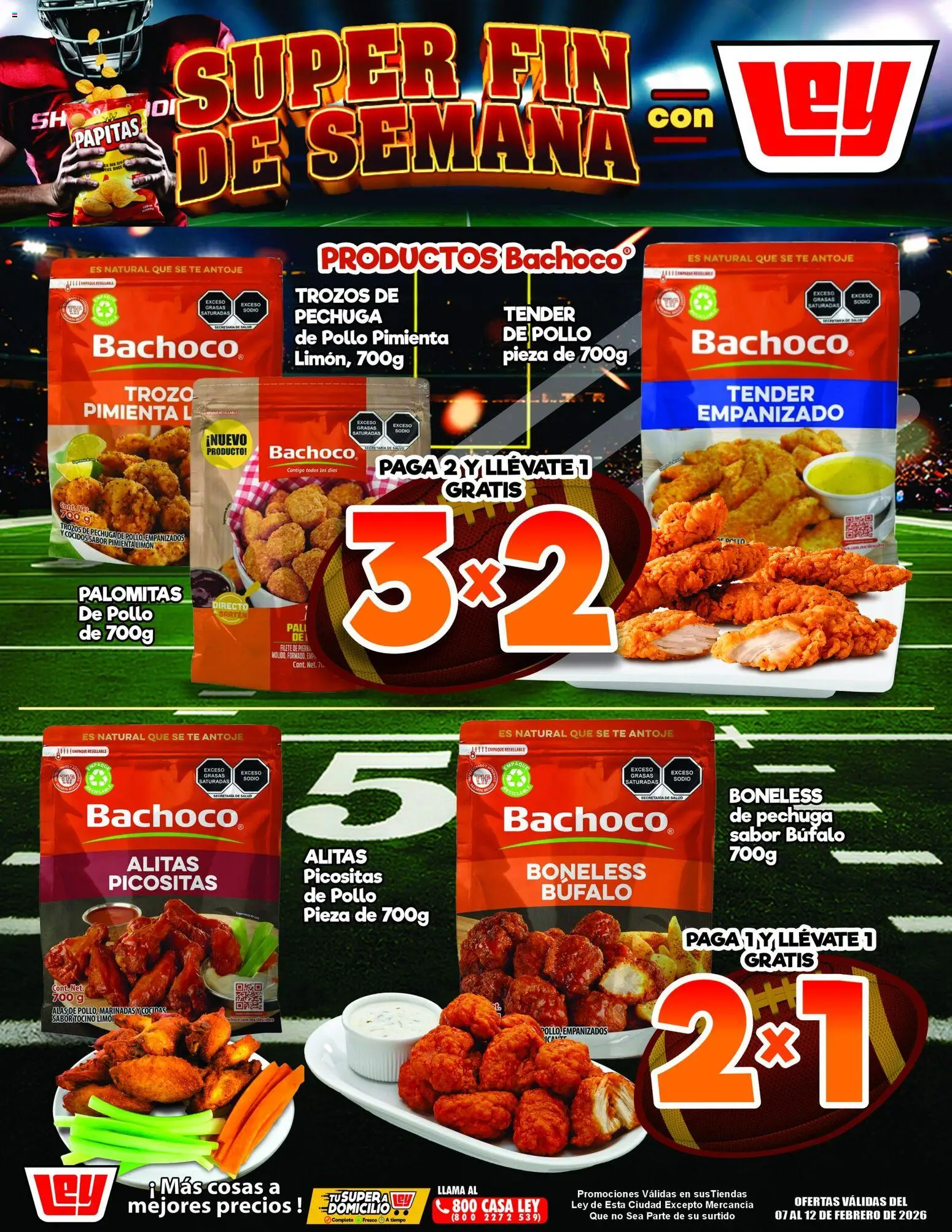 Nuevas ofertas de Casa Ley válidas en toda la República Mexicana desde el 07.02.2026. ¡Encuentra las mejores ofertas en Casa Ley folleto Super fin de semana! | Página: 1 | Productos: Tocino, Limón, Té, Sartén