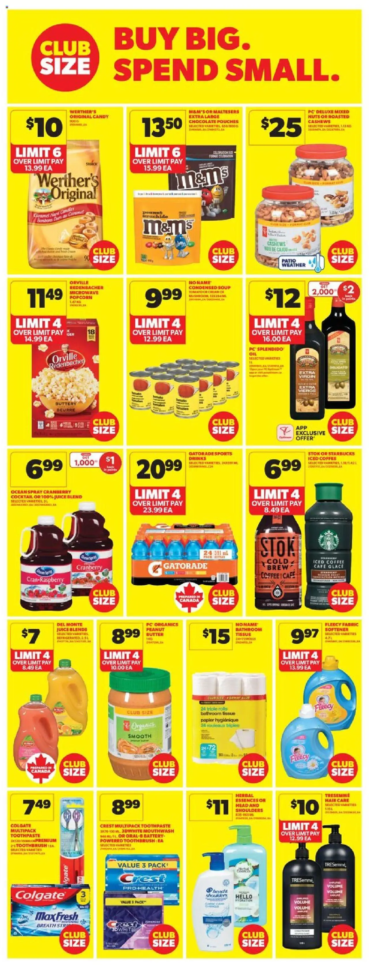 Real Canadian Superstore flyer valid from 31.07.2025 | Page: 10 | Products: Cream, Toothpaste, Mouthwash, Butter