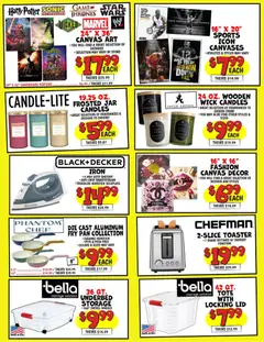 Preview of Ollie's weekly ads valid from 05.03.2026 | Page: 3 | Products: Toaster, Pan, Game, Iron