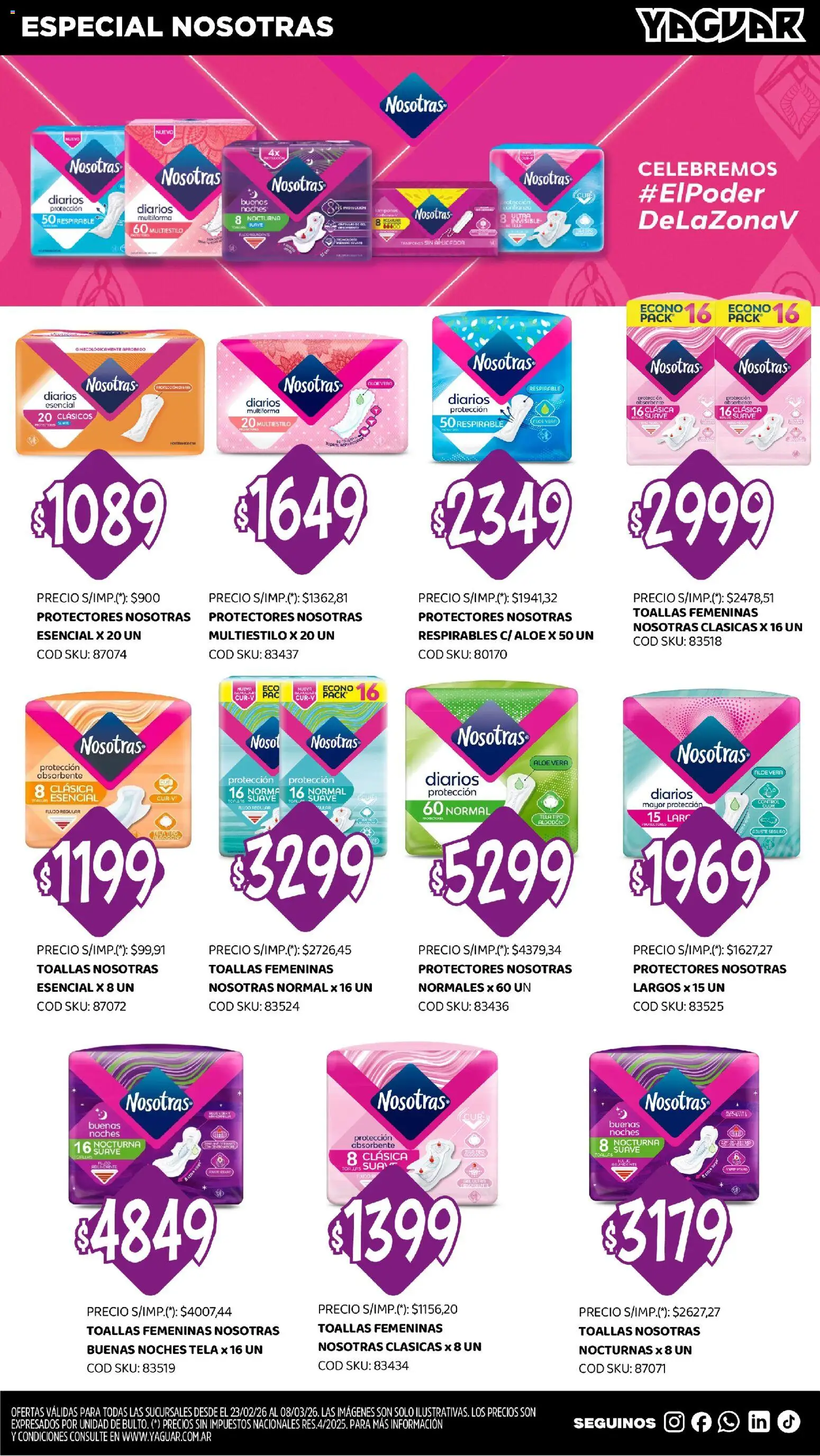 Yaguar - Aliados de tu bolsillo Buenos Aires │ válido desde el 23.02.2026 | Página: 8 | Productos: Toallas