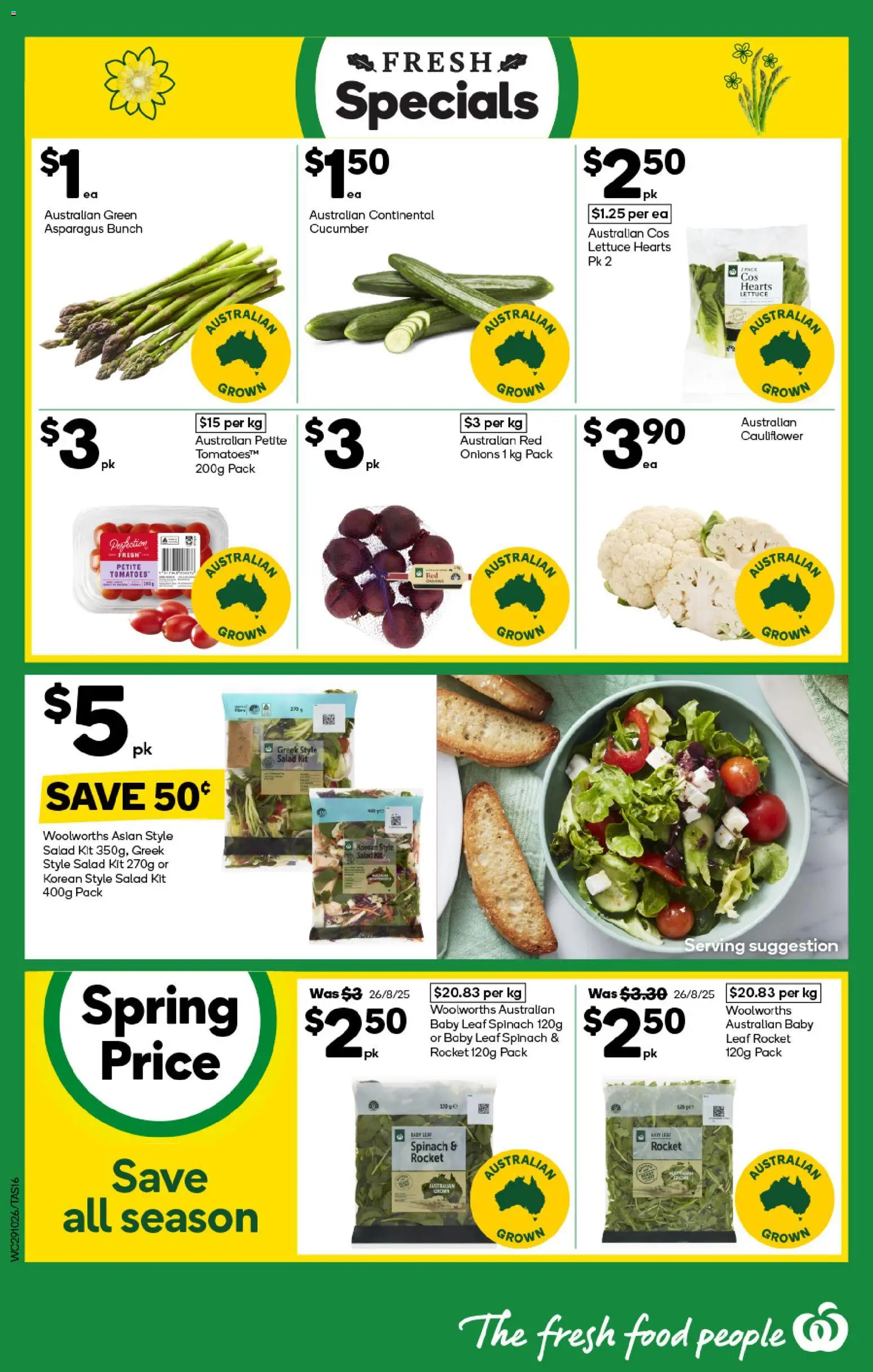 Woolworths catalogue - valid from 29.10.2025 | Page: 16 | Products: Lettuce, Tomatoes, Salad, Cauliflower