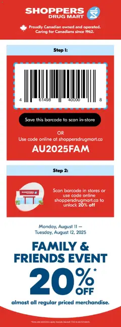 Preview of Shoppers flyer / circulaire from shop Shoppers valid from 11.08.2025