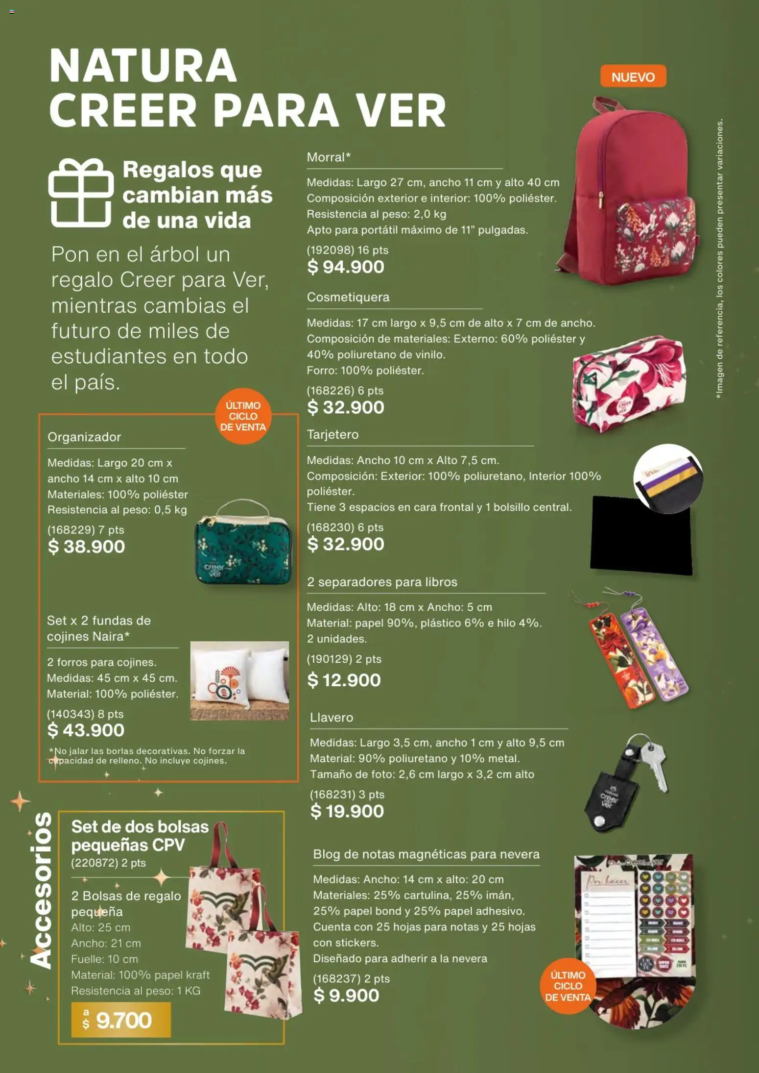 Natura revista - valida desde el 13.11.2025 | Página: 165 | Productos: Peso, Llavero, Nevera, Organizador