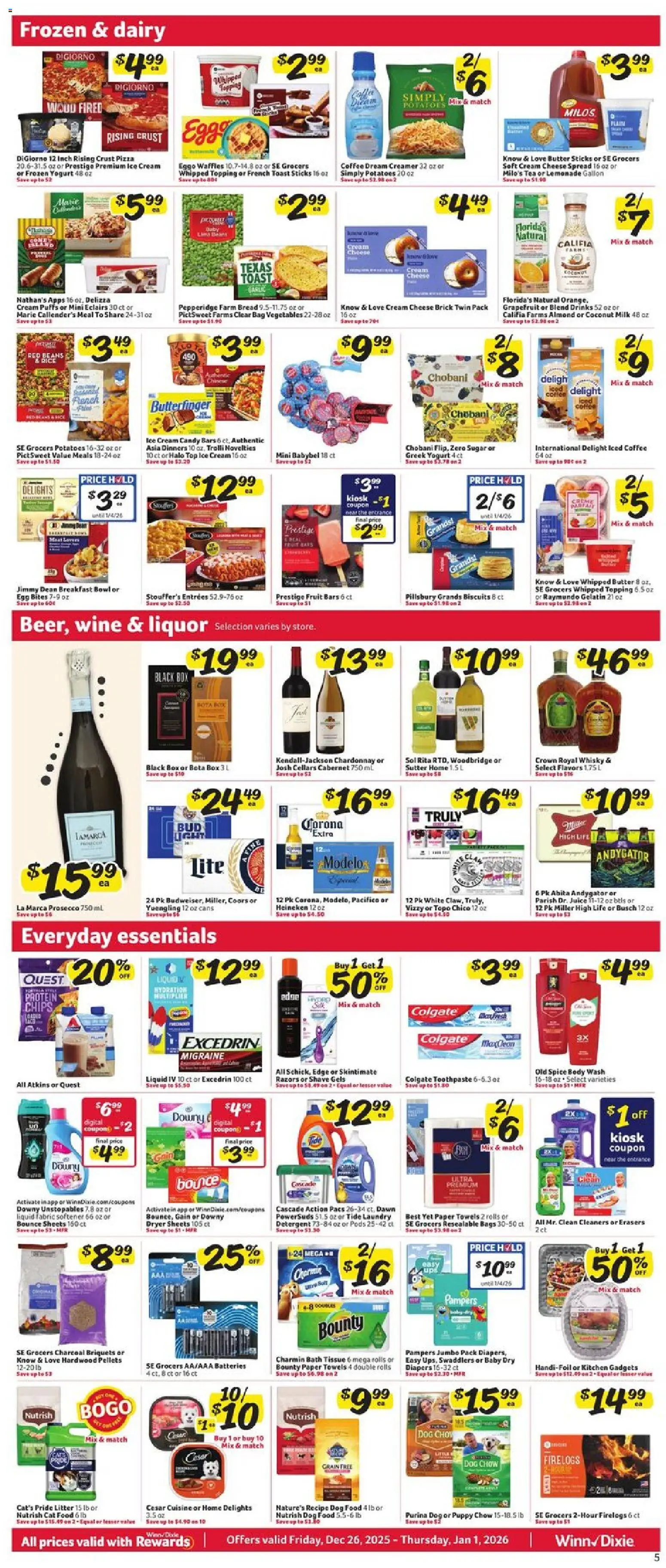 Winn Dixie Weekly Ad - valid from 26.12.2025 | Page: 5 | Products: Body Wash, Grapefruit, Vegetables, Bag