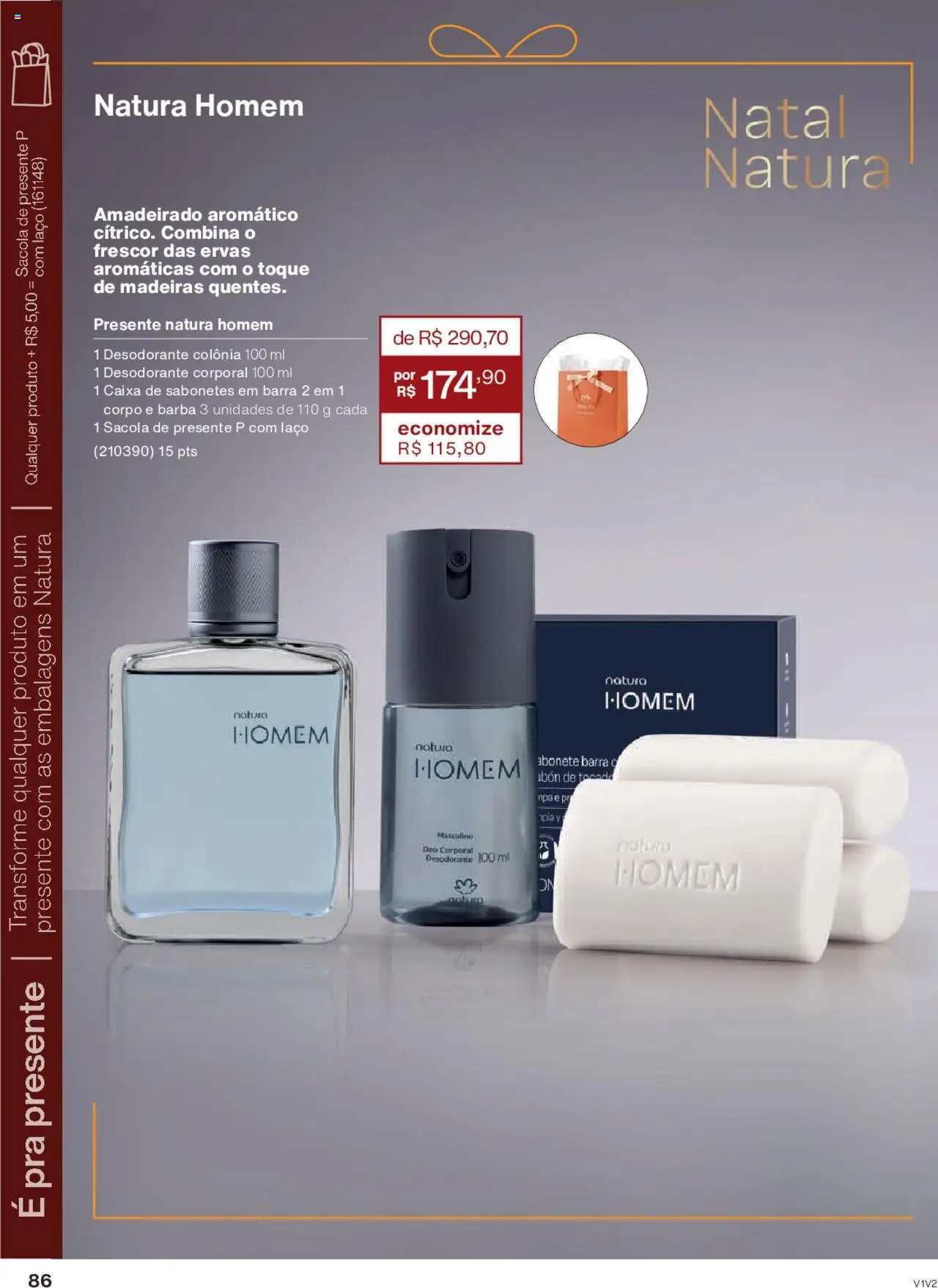 Natura Folheto - válido de 01.10.2025 | Página: 86 | Produtos: Madeiras, Desodorante, Caixa