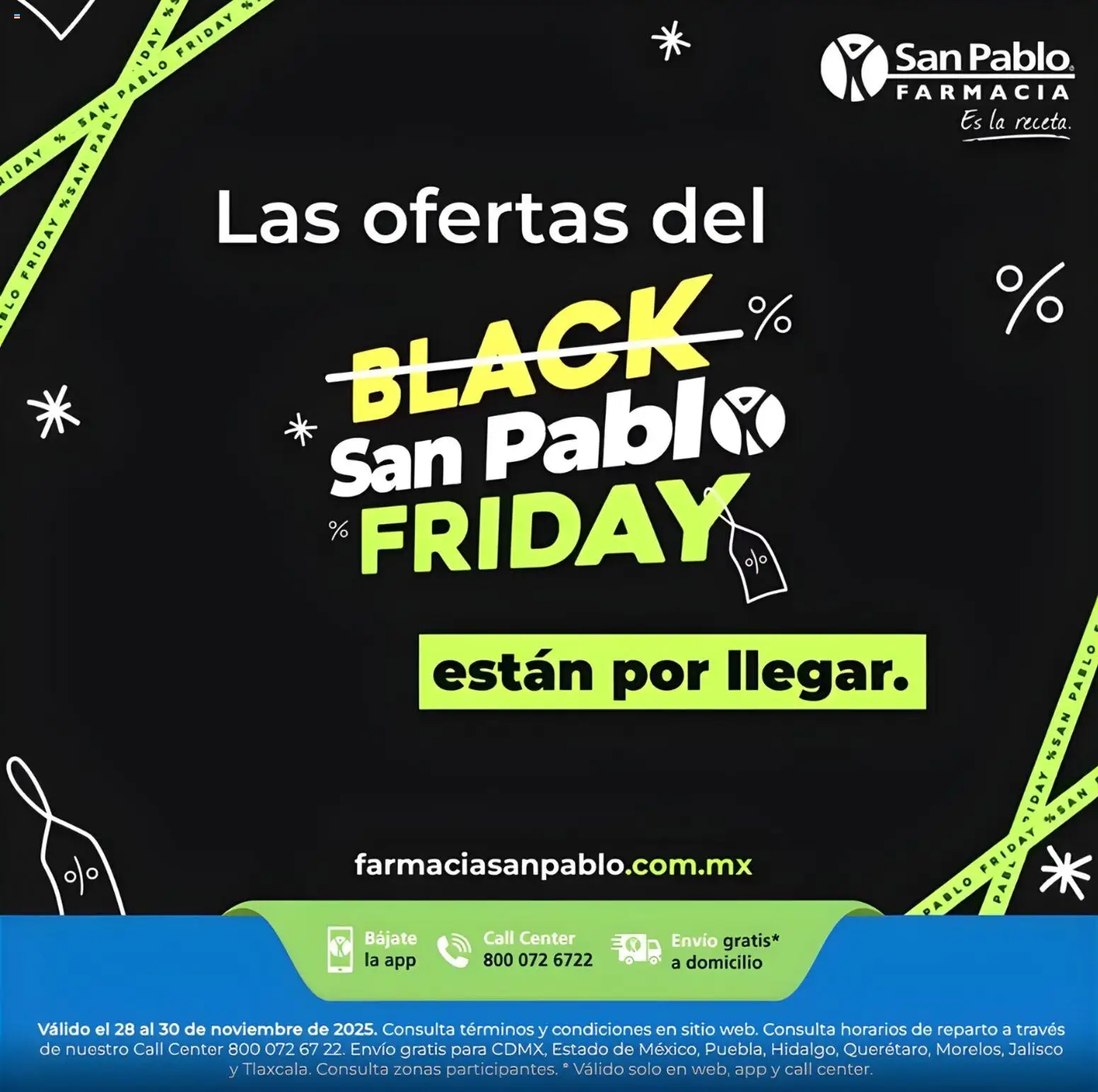 Nuevas ofertas de Farmacia San Pablo válidas en toda la República Mexicana desde el 27.11.2025. ¡Encuentra las mejores ofertas en Farmacia San Pablo Black Friday aviso! | Página: 1