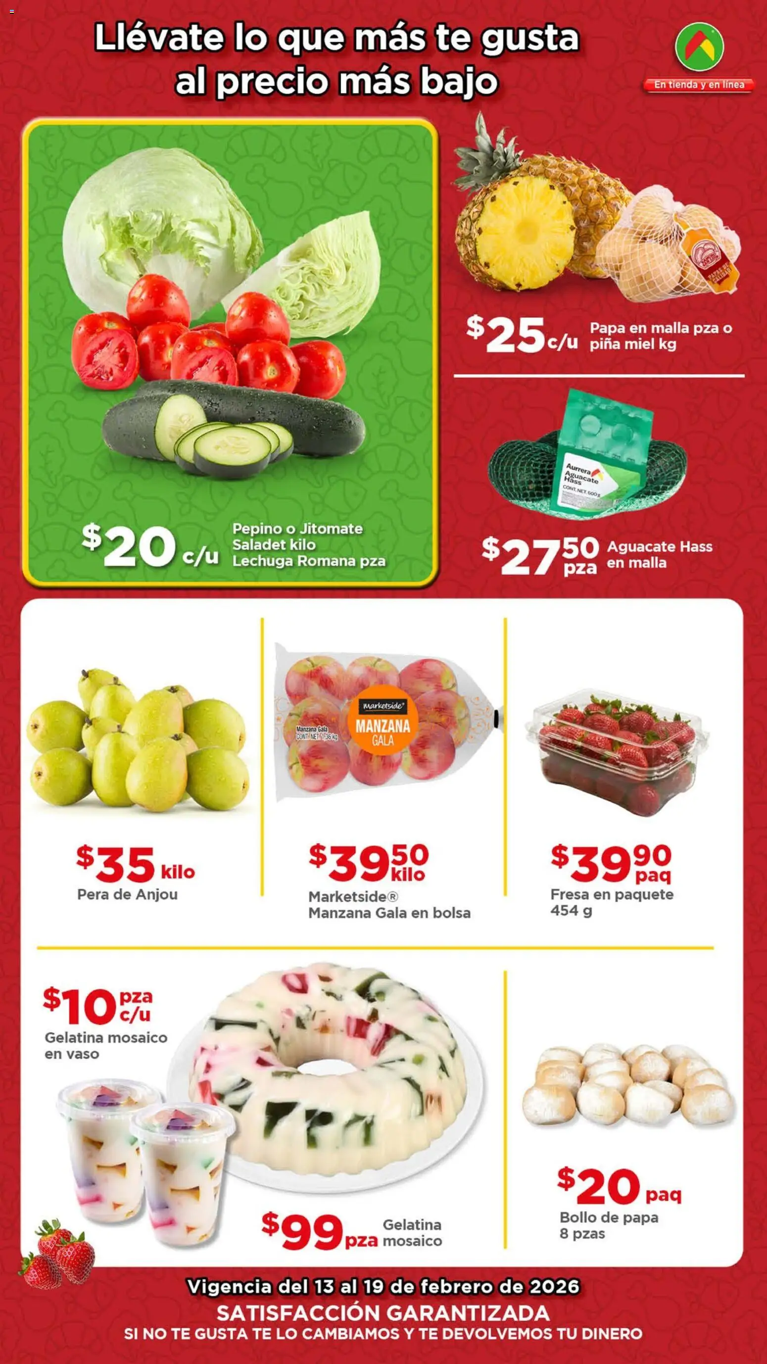 Nuevas ofertas de Bodega Aurrerá válidas en toda la República Mexicana desde el 13.02.2026. ¡Encuentra las mejores ofertas en Bodega Aurrerá folleto Ofertas! | Página: 2 | Productos: Pera, Bolsa, Aguacate, Malla