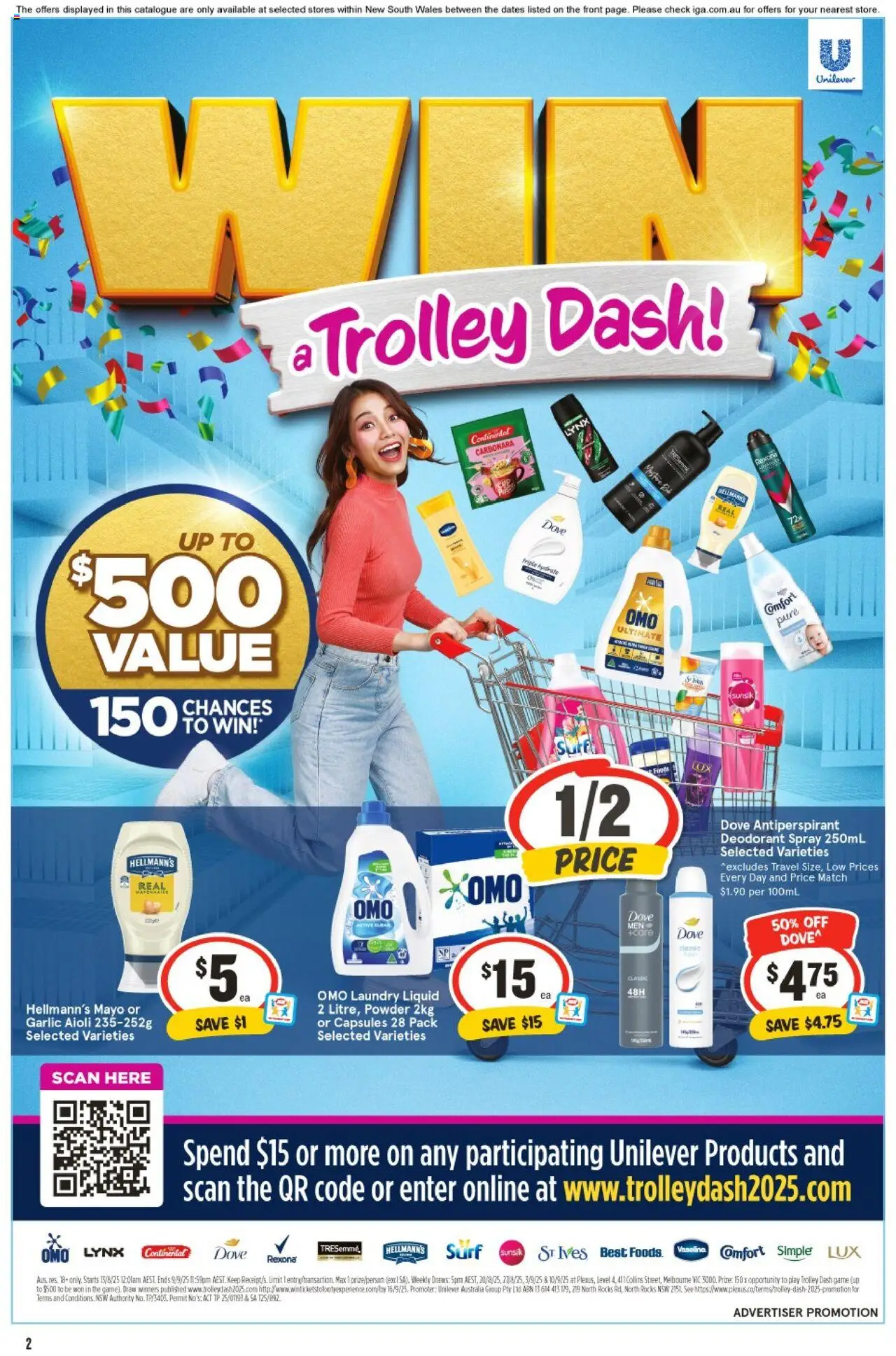 IGA catalogue - valid from 13.08.2025 | Page: 3 | Products: Powder, Deodorant, Trolley, Vaseline