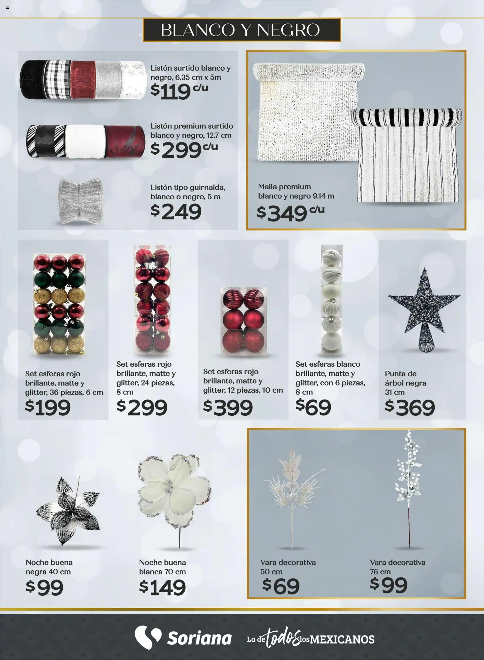 Nuevas ofertas de Soriana válidas en toda la República Mexicana desde el 25.09.2025. ¡Encuentra las mejores ofertas en Soriana - Decoración Navideña Súper Nacional! | Página: 25 | Productos: Malla
