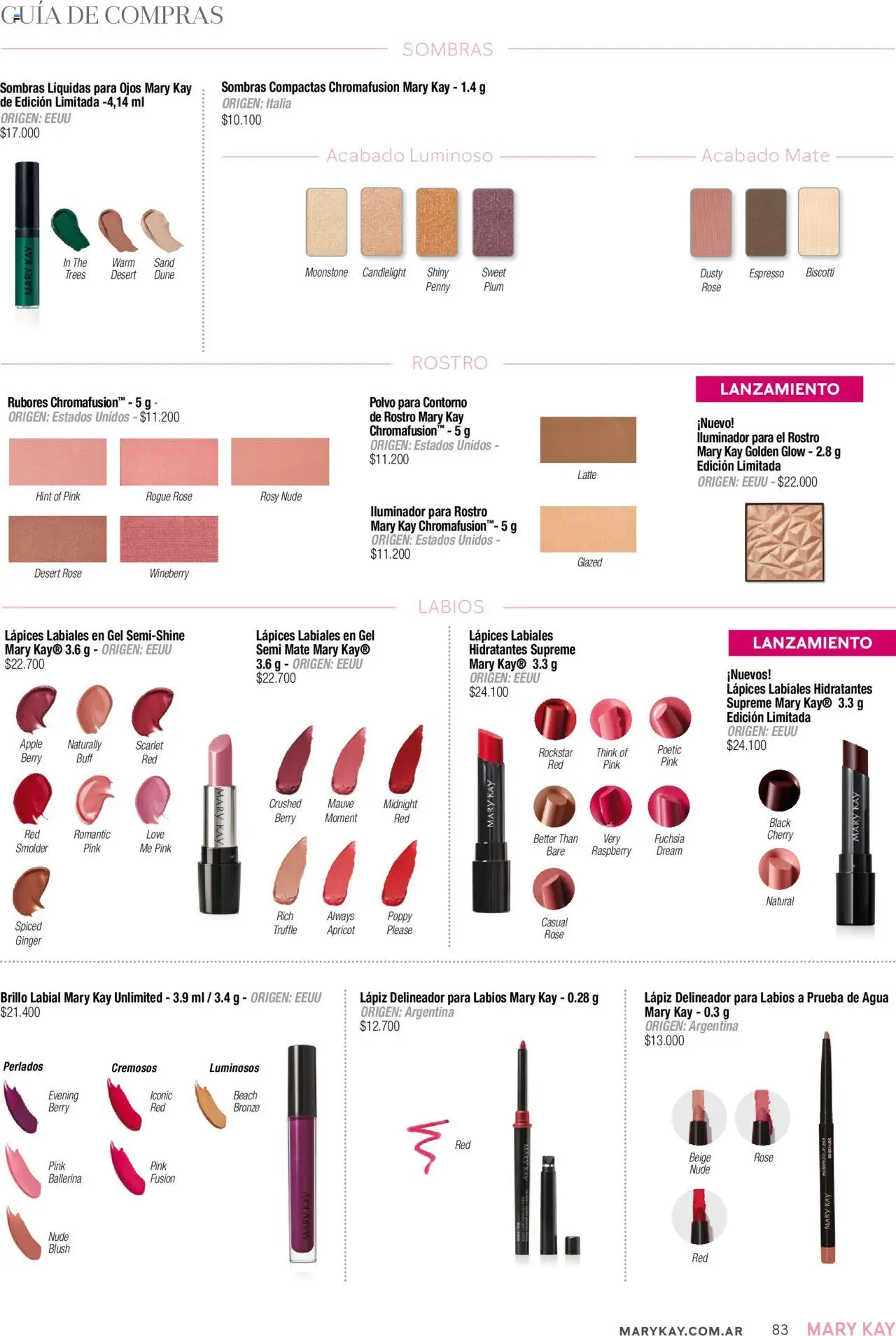 Mary Kay catálogo │ válido desde el 04.04.2025 | Página: 83 | Productos: Polvo, Delineador, Contorno, Brillo