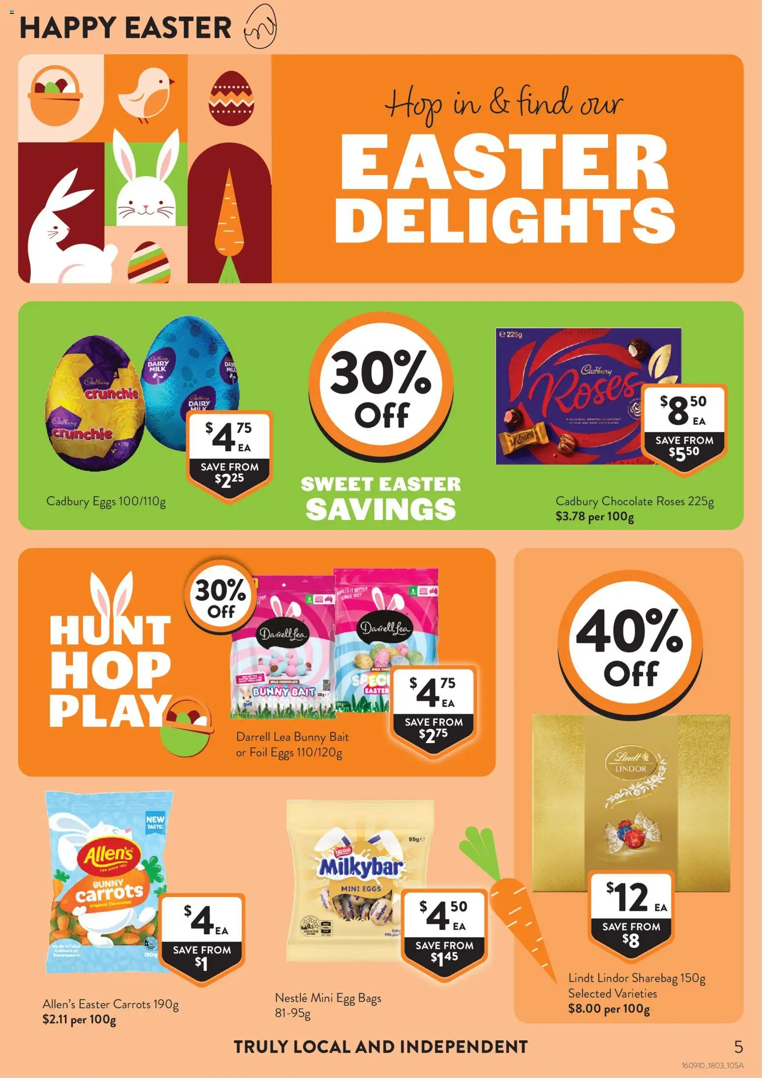 Foodworks catalogue - valid from 18.03.2026 | Page: 5 | Products: Milk, Dairy, Chocolate, Carrots