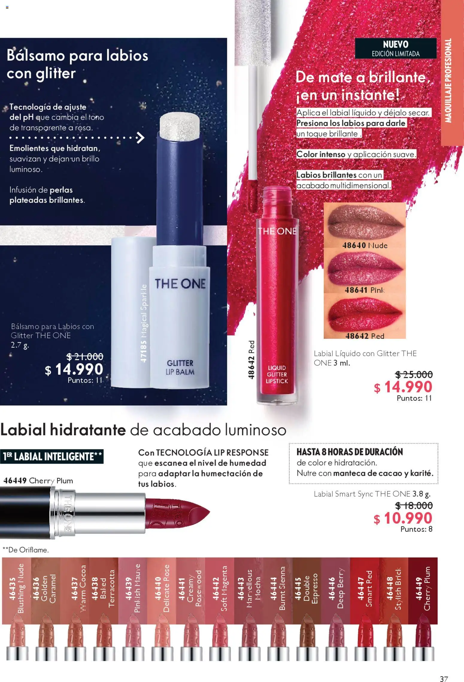 Oriflame catálogo │ válido desde el 14.02.2026 | Página: 37 | Productos: Bálsamo, Maquillaje, Mate, Labial