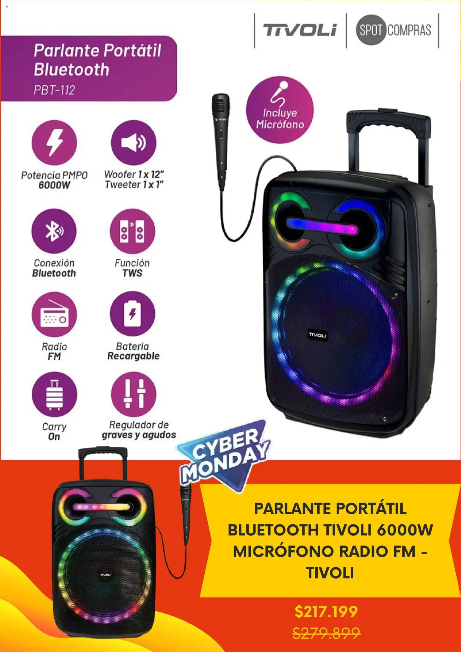 Megatone Cyber Monday │ válido desde el 03.11.2025 | Página: 5 | Productos: Radio, Micrófono, Batería, Parlante