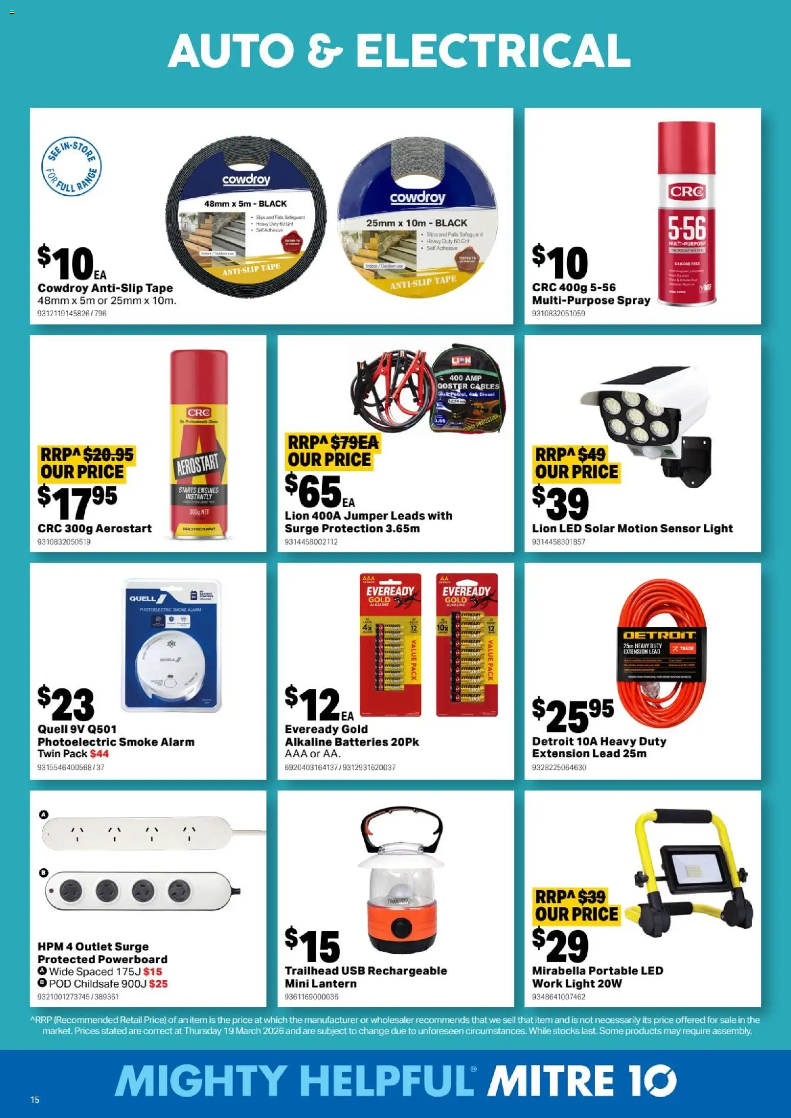 Mitre 10 catalogue - valid from 29.04.2026 | Page: 15 | Products: Jumper, Batteries, Portable, Multipurpose