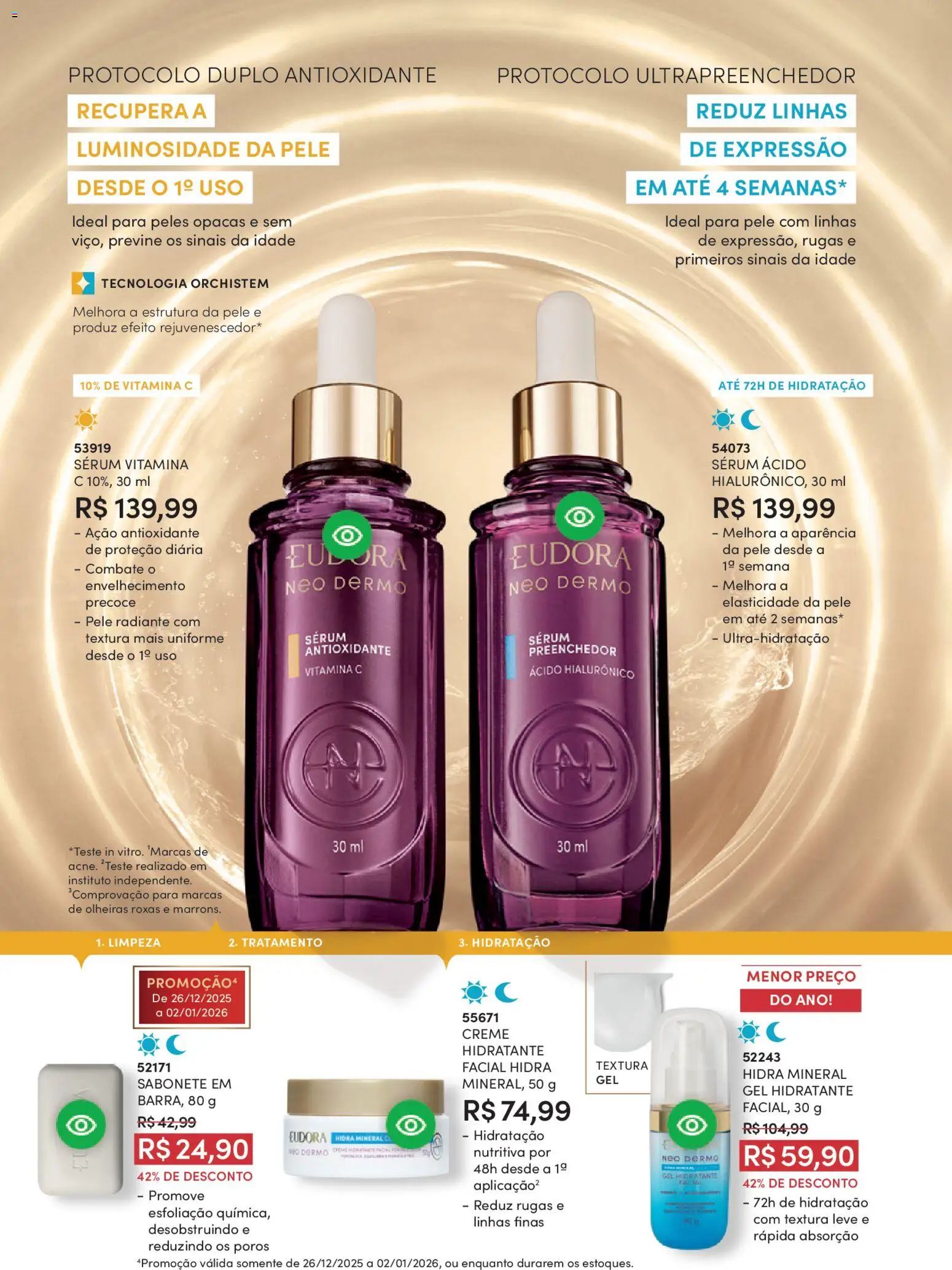 Eudora Folheto - válido de 17.12.2025 | Página: 111 | Produtos: Sérum, Creme, Sabonete, Vitamina c