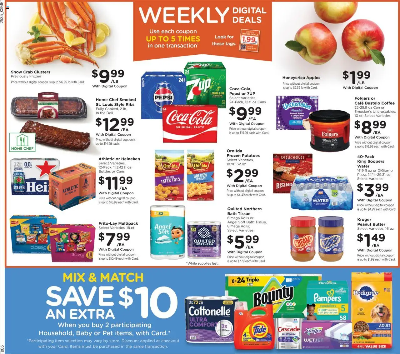 King Soopers Weekly Ad - valid from 01.10.2025 | Page: 2 | Products: Bath, Coffee, Apples, Potatoes