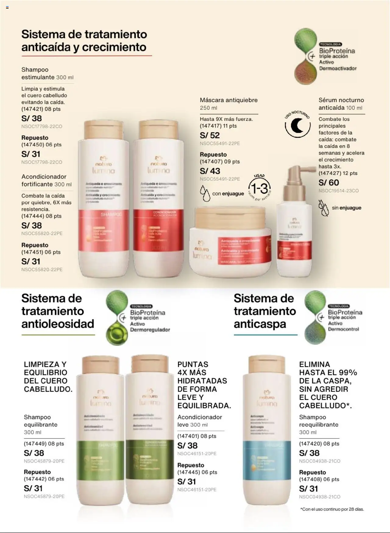 Catálogo Natura válido desde 13.08.2025 | Página: 128 | Productos: Máscara, Shampoo, Acondicionador