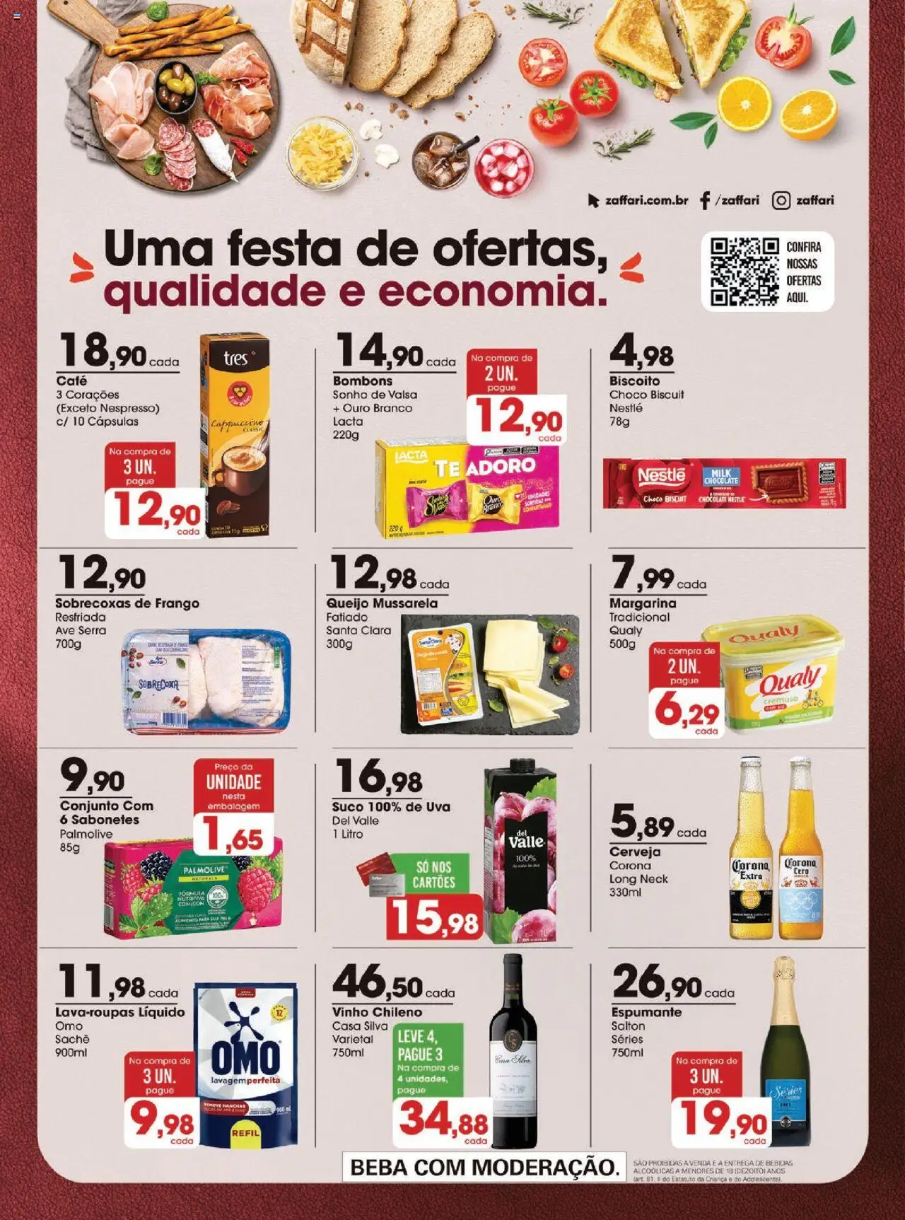 Zaffari Folheto - válido de 07.10.2025 | Página: 16 | Produtos: Suco, Vinho, Mussarela, Margarina