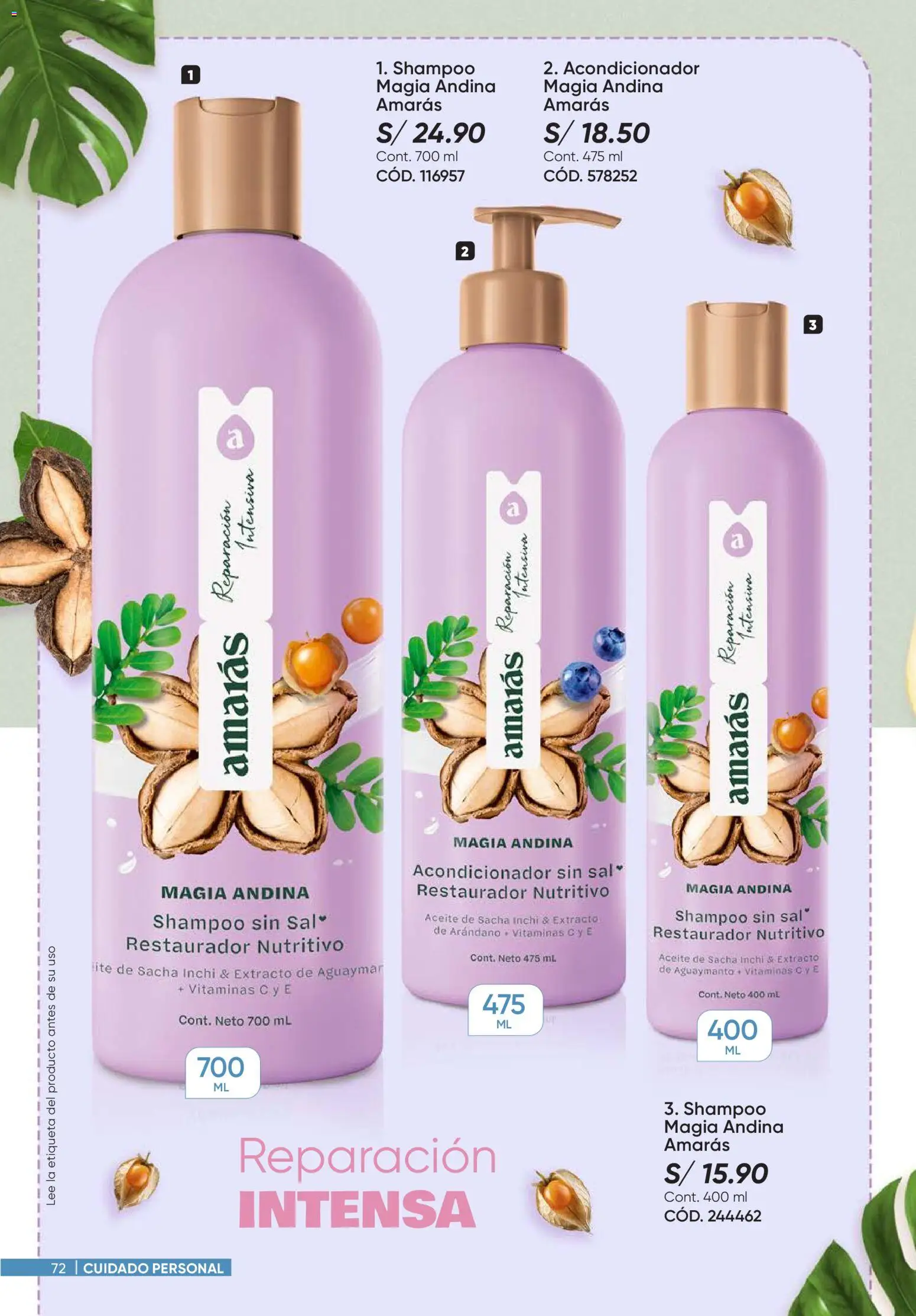 Catálogo Azzorti válido desde 15.12.2025 | Página: 72 | Productos: Shampoo, Acondicionador, Aceite