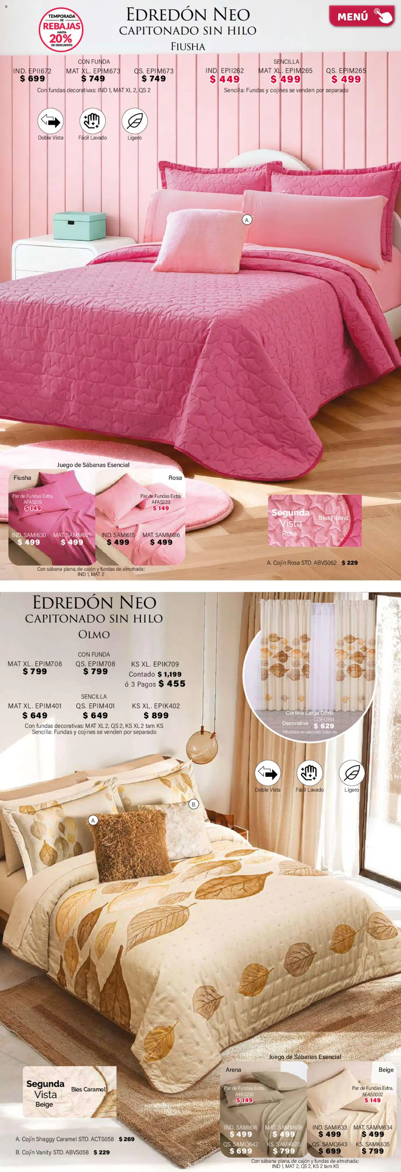 Nuevas ofertas de Colchas Concord válidas en toda la República Mexicana desde el 01.02.2026. ¡Encuentra las mejores ofertas en Colchas Concord catálogo! | Página: 56 | Productos: Juego, Funda, Almohada, Sabanas