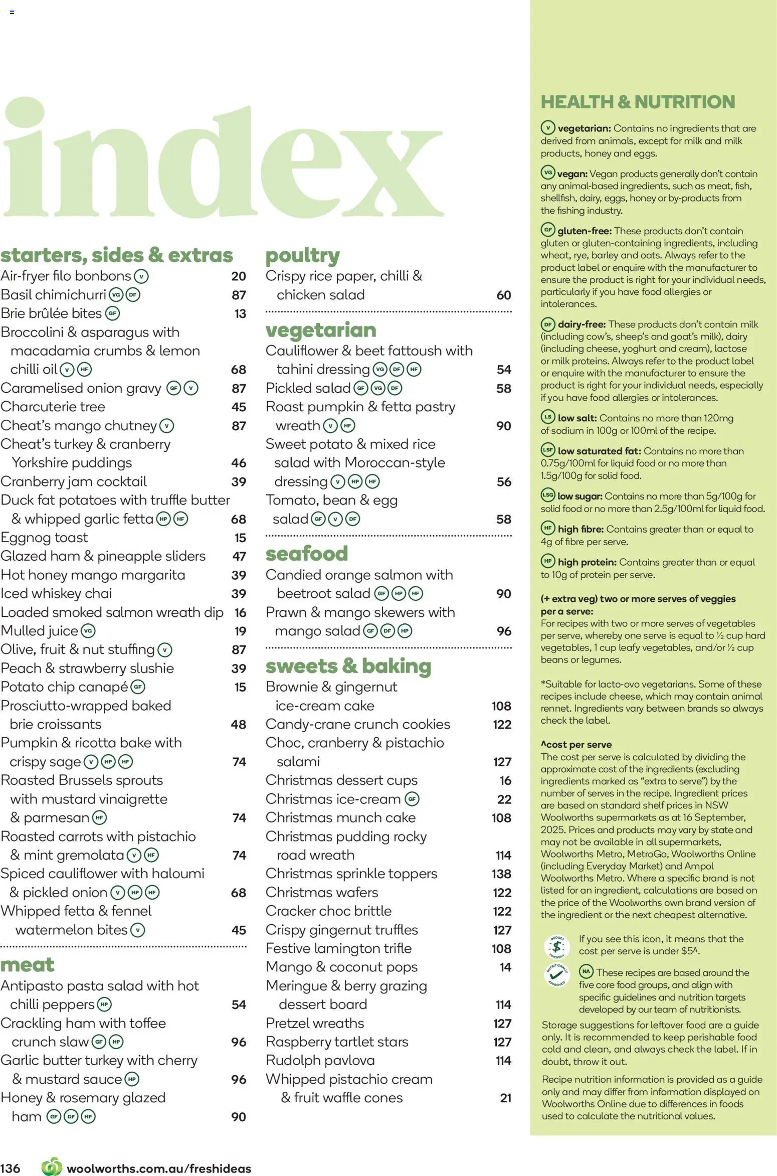 Woolworths catalogue - valid from 01.12.2025 | Page: 136 | Products: Salmon, Salt, Seafood, Cauliflower