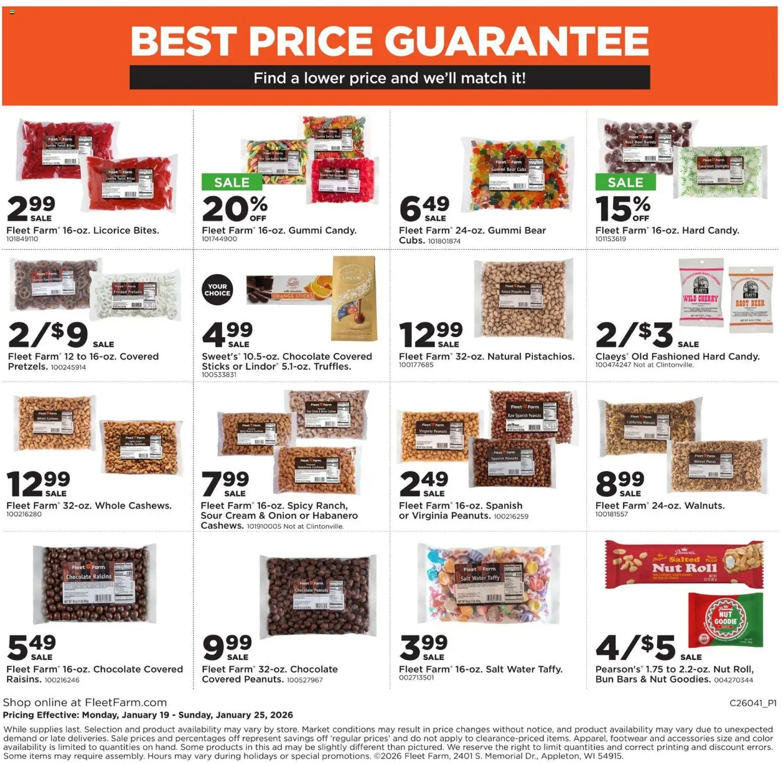 Mills Fleet Farm Weekly Ad - valid from 19.01.2026 | Page: 23 | Products: Beer, Raisins, Salt, Onion