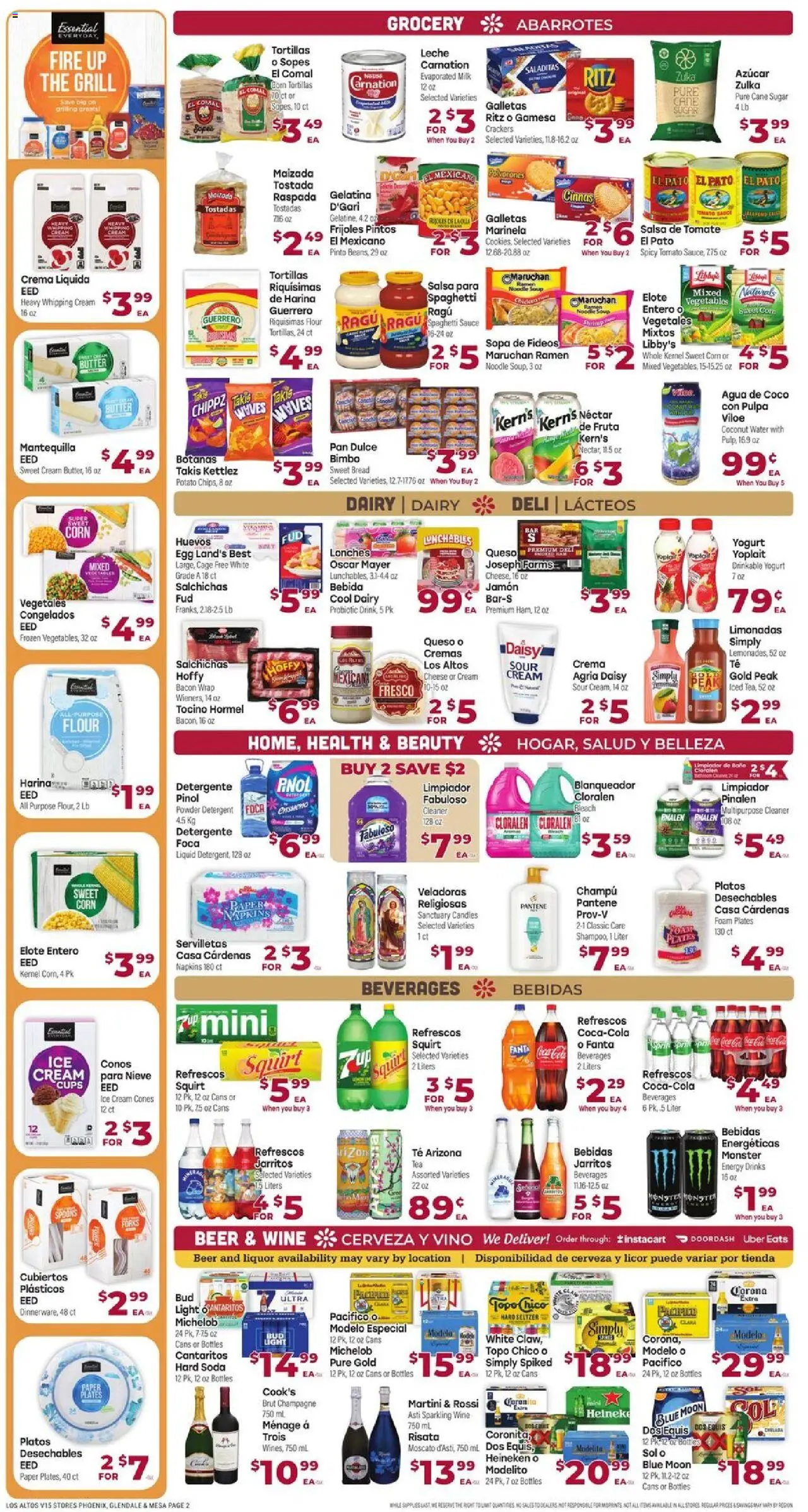 Cardenas Weekly Ad - valid from 20.08.2025 | Page: 2 | Products: Milk, Yogurt, Beer, Sauce