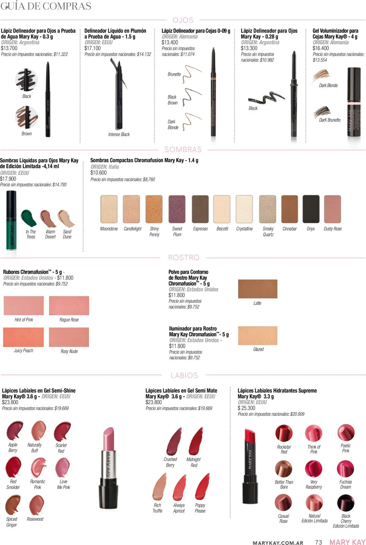 Mary Kay catálogo Invierno │ válido desde el 01.07.2025 | Página: 73 | Productos: Mate, Polvo, Delineador, Contorno