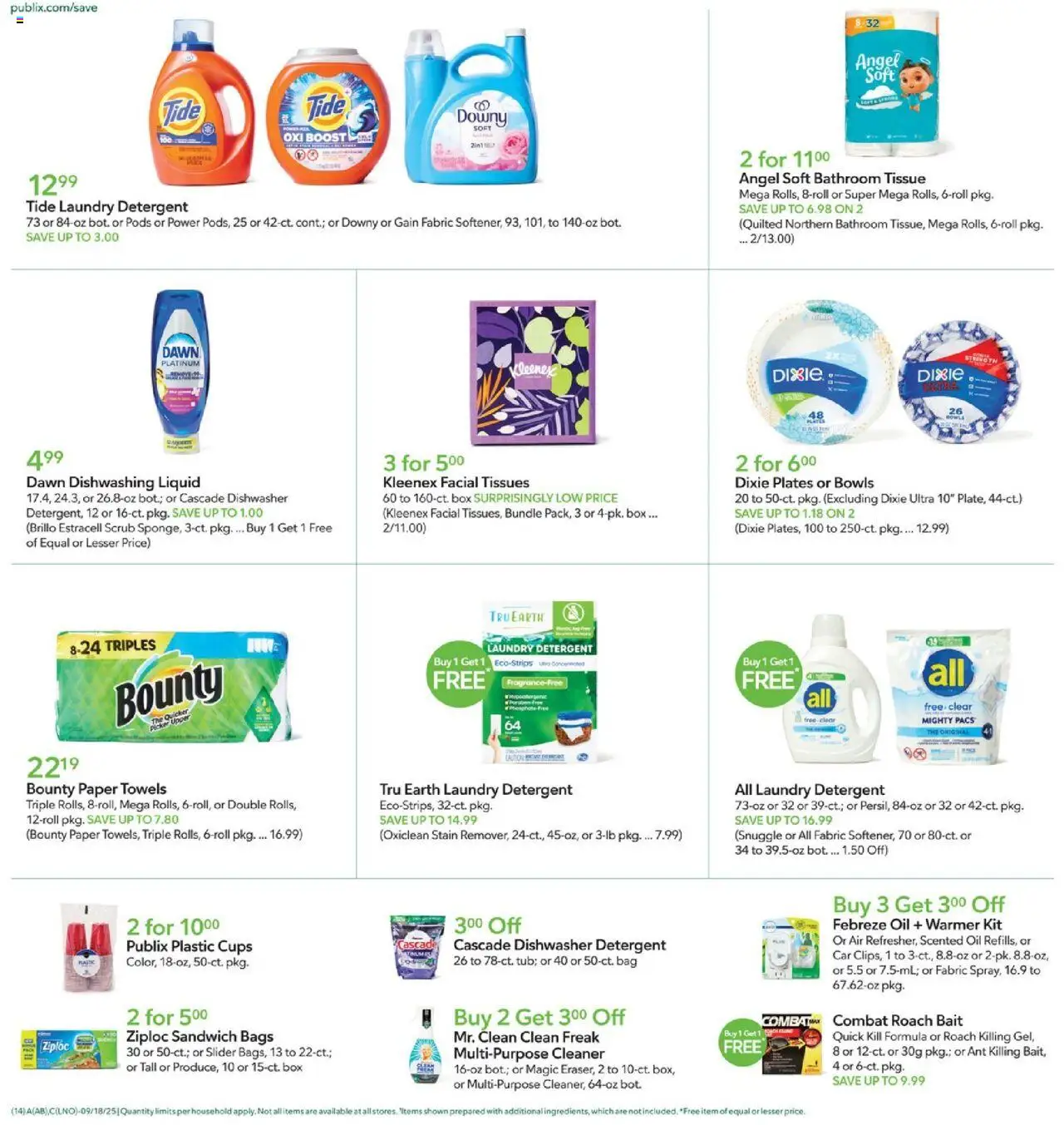Publix Weekly Ad - valid from 17.09.2025 | Page: 14 | Products: Picker, Box, Detergent, Bait