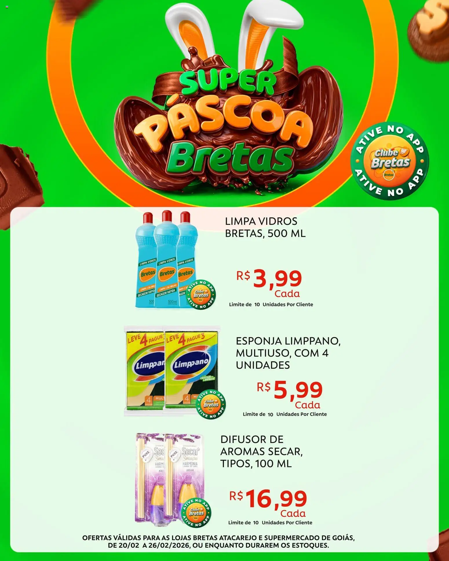 Bretas Folheto - válido de 20.02.2026 | Página: 8 | Produtos: Difusor, Esponja, Limpa vidros