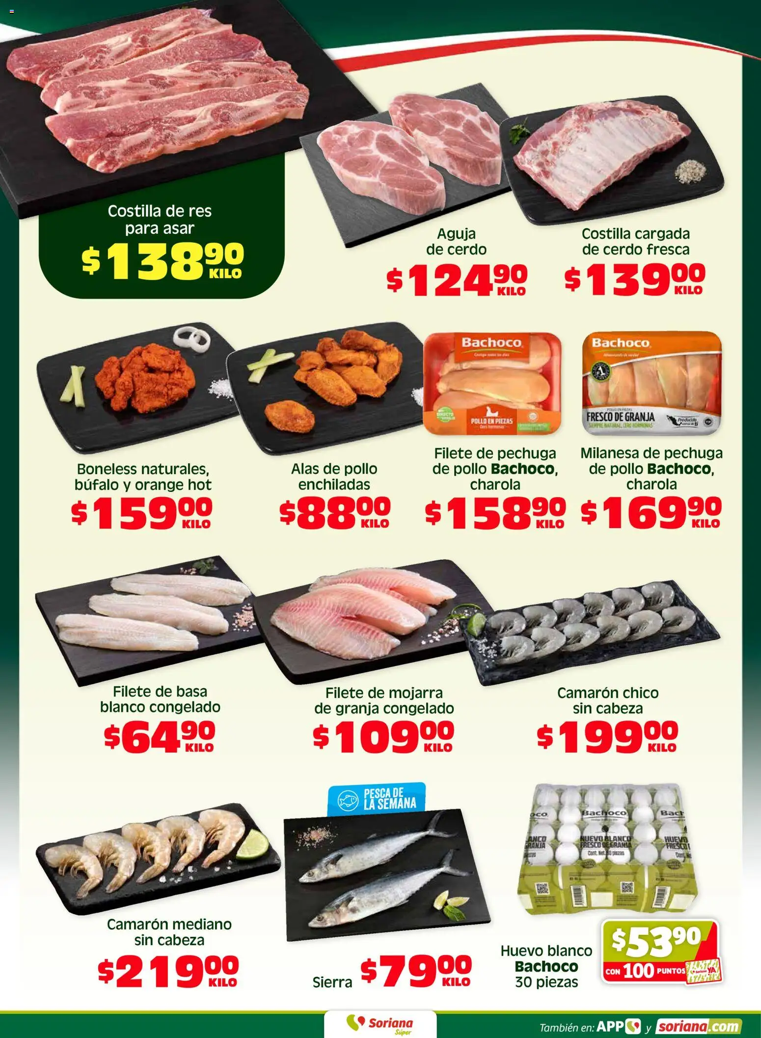 Nuevas ofertas de Soriana válidas en toda la República Mexicana desde el 10.04.2026. ¡Encuentra las mejores ofertas en Soriana Fin de Semana Súper: Nuevo León, Ciudad Victoria y Tampico! | Página: 4 | Productos: Pollo, Milanesa, Cerdo, Res