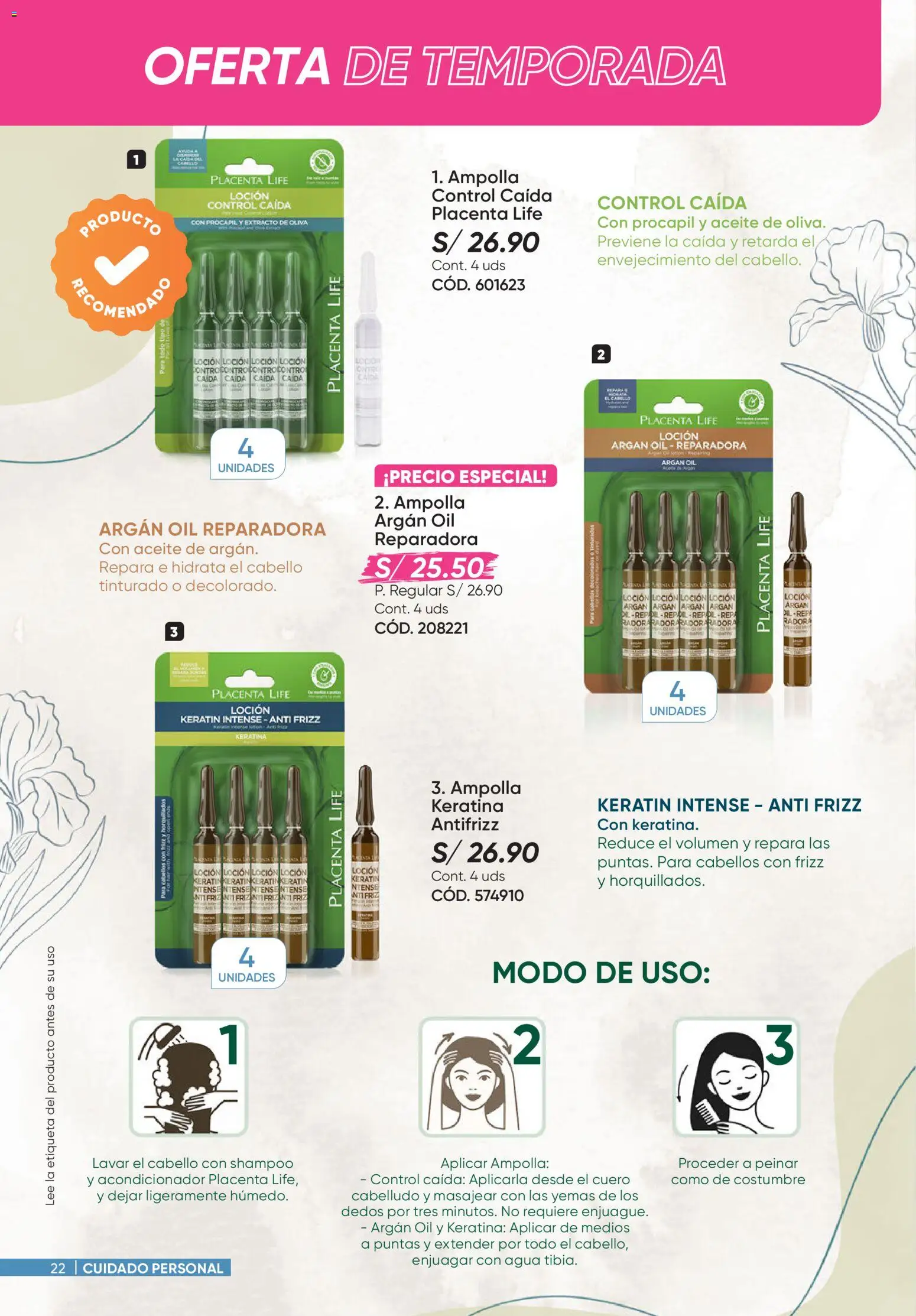 Catálogo Azzorti válido desde 24.11.2025 | Página: 22 | Productos: Shampoo, Acondicionador, Aceite
