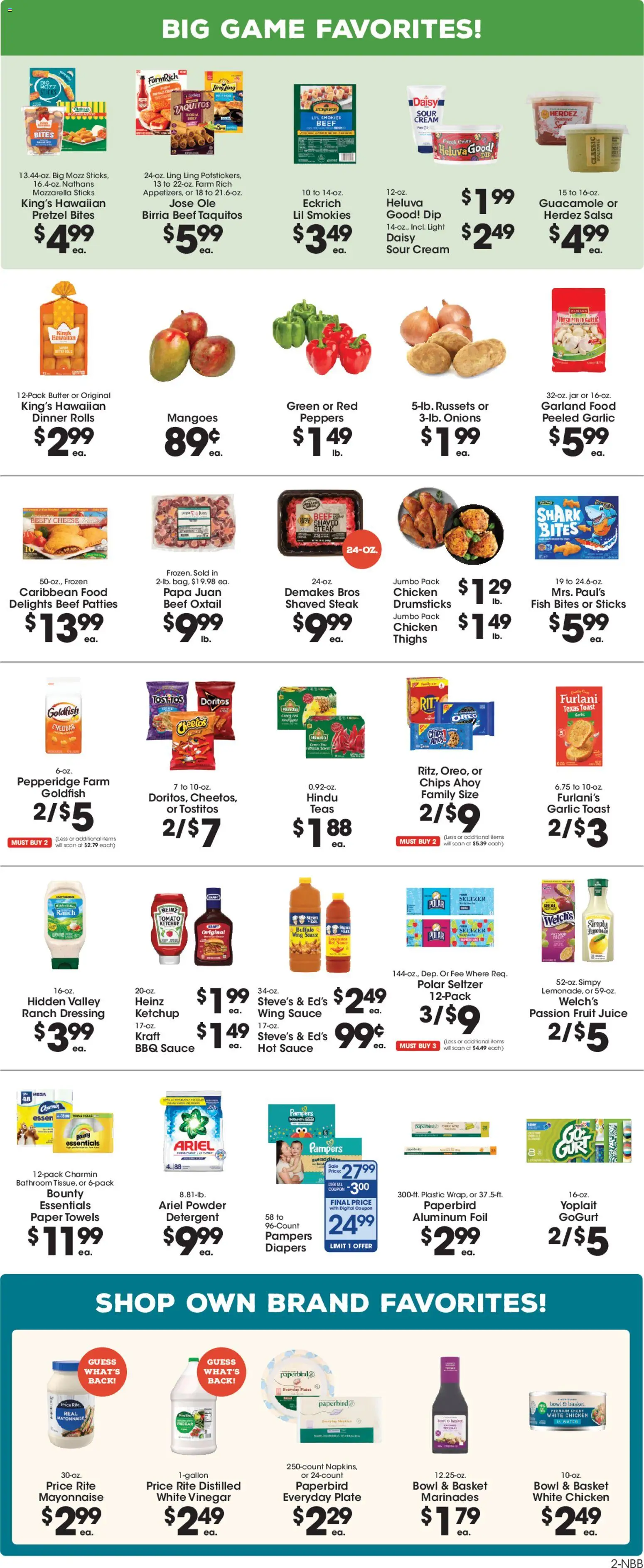 Price Rite Weekly Ad - valid from 30.01.2026 | Page: 2 | Products: Vinegar, Cheese, Mayonnaise, Sauce