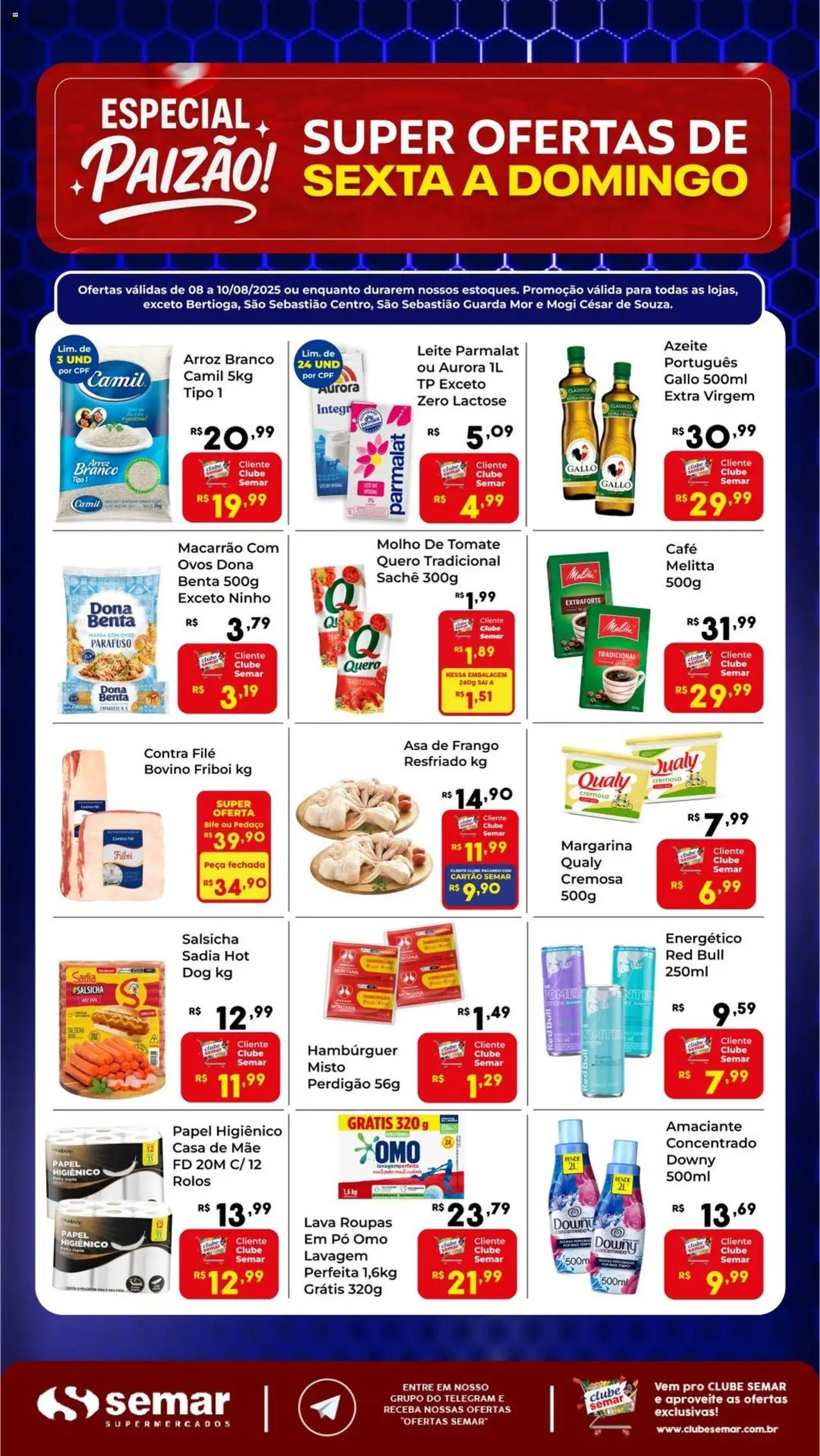 Semar Supermercado Folheto - válido de 08.08.2025 | Página: 1 | Produtos: Asa de frango, Roupas, Frango, Azeite