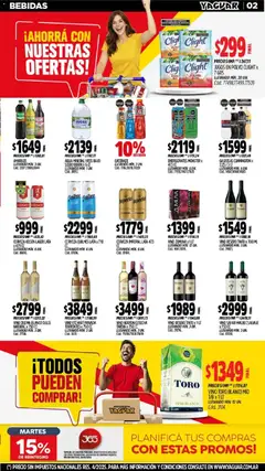 Vista previa Yaguar catálogo válido desde el 23.02.2026 | Página: 2 | Productos: Manzana, Agua, Vino, Cerveza