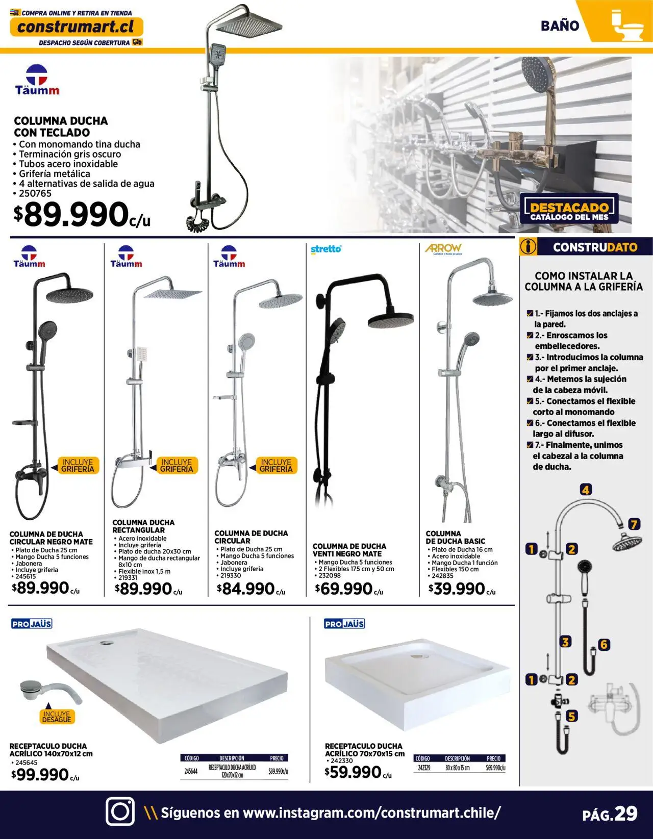 Construmart ofertas  │ válido desde el 01.08.2025 | Página: 29 | Productos: Teclado, Mango, Flexible, Jabonera