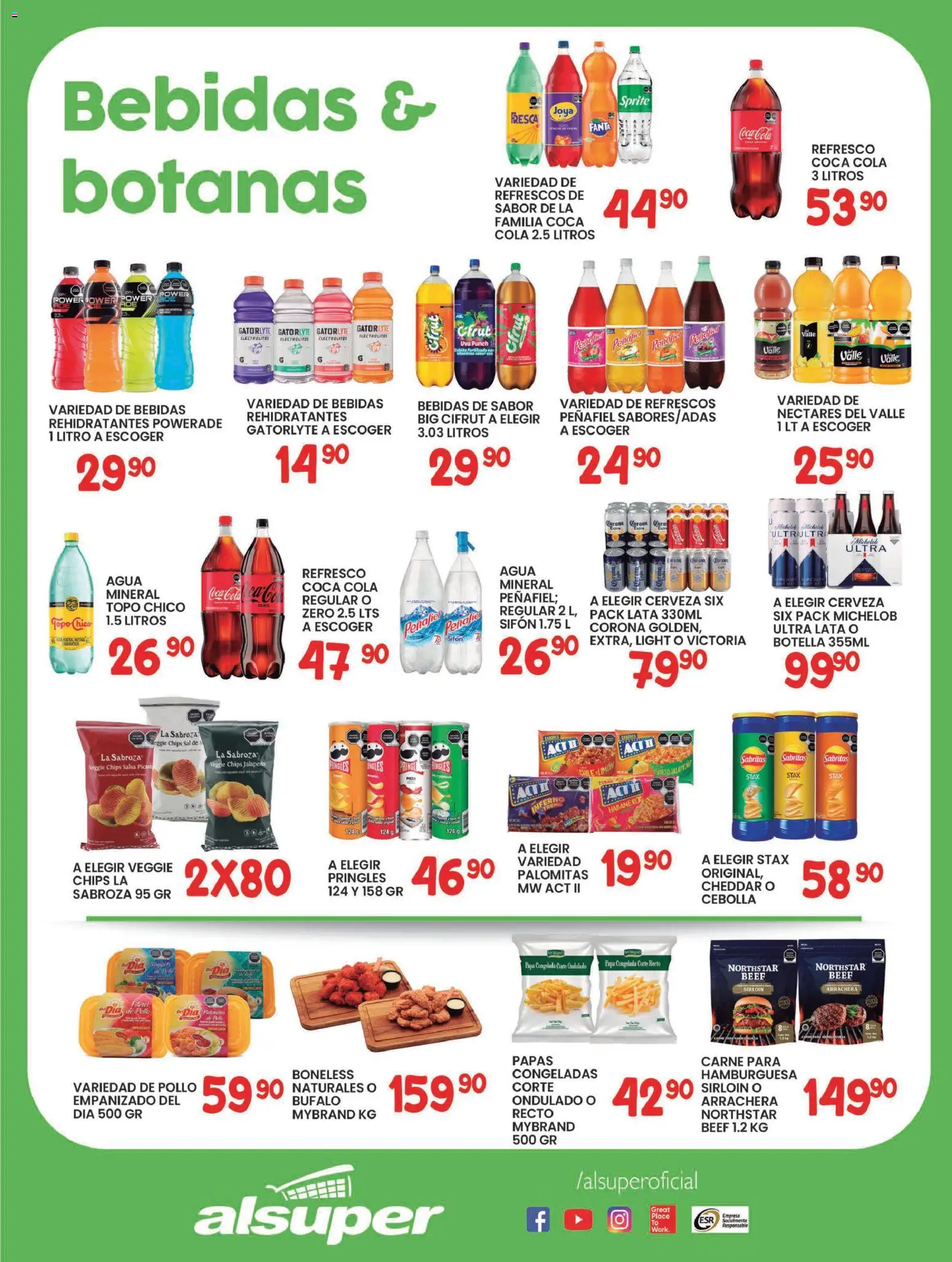 Nuevas ofertas de Alsuper válidas en toda la República Mexicana desde el 13.01.2026. ¡Encuentra las mejores ofertas en Alsuper folleto Laguna! | Página: 3 | Productos: Papa, Sal, Cerveza, Botella