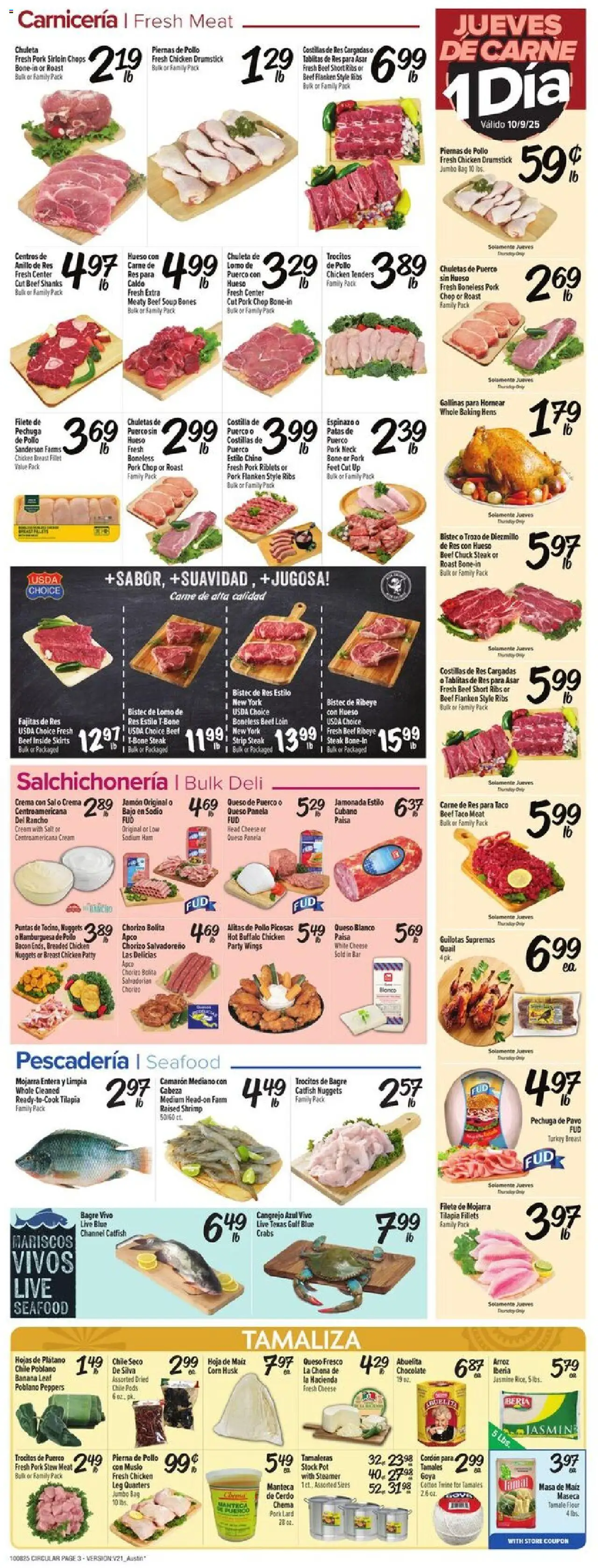 Fiesta Mart Weekly Ad - valid from 08.10.2025 | Page: 3 | Products: Peppers, Chocolate, Ham, Bag